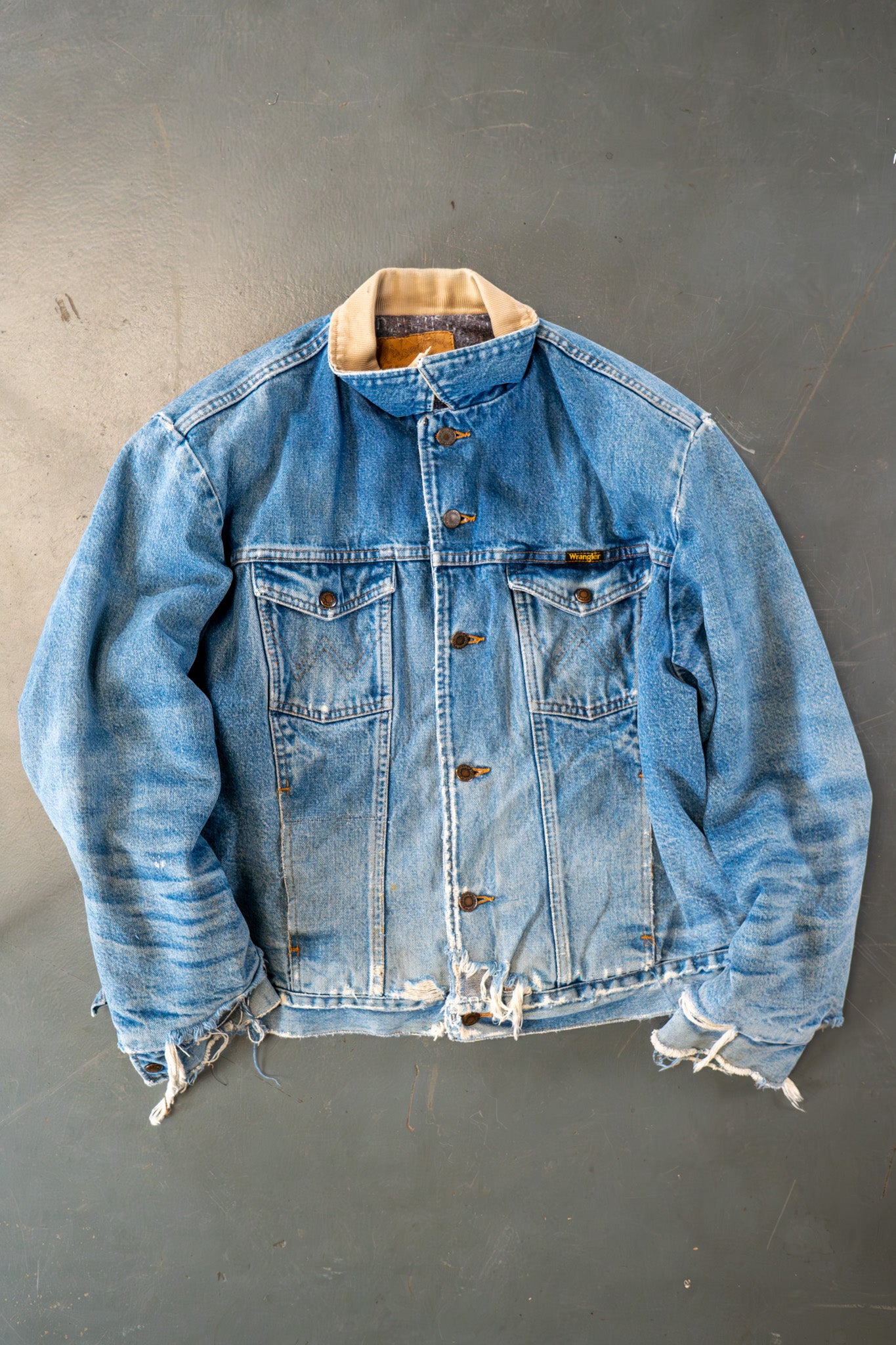 Vintage Wrangler Blanket Lined Denim Jacket W24 L25.5 | 90s Y2K 