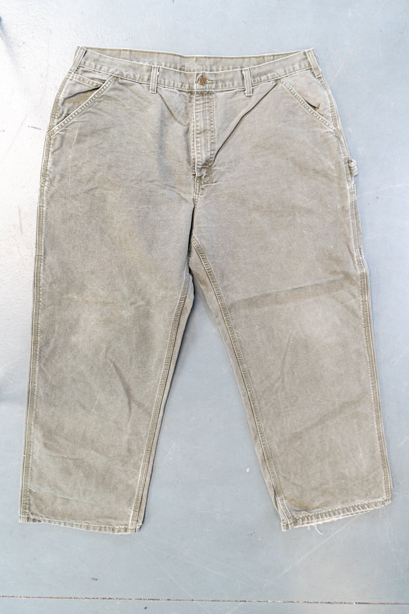 True Vintage Carhartt Carpenter Trousers – Green, w38,L28 Regular (1990s)