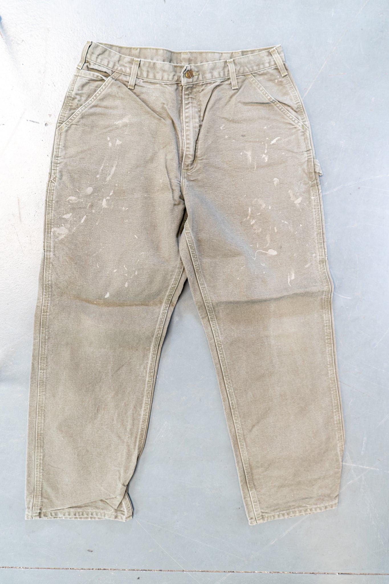 True Vintage Carhartt Carpenter Trousers – Green, w33,L30 Regular (1990s)