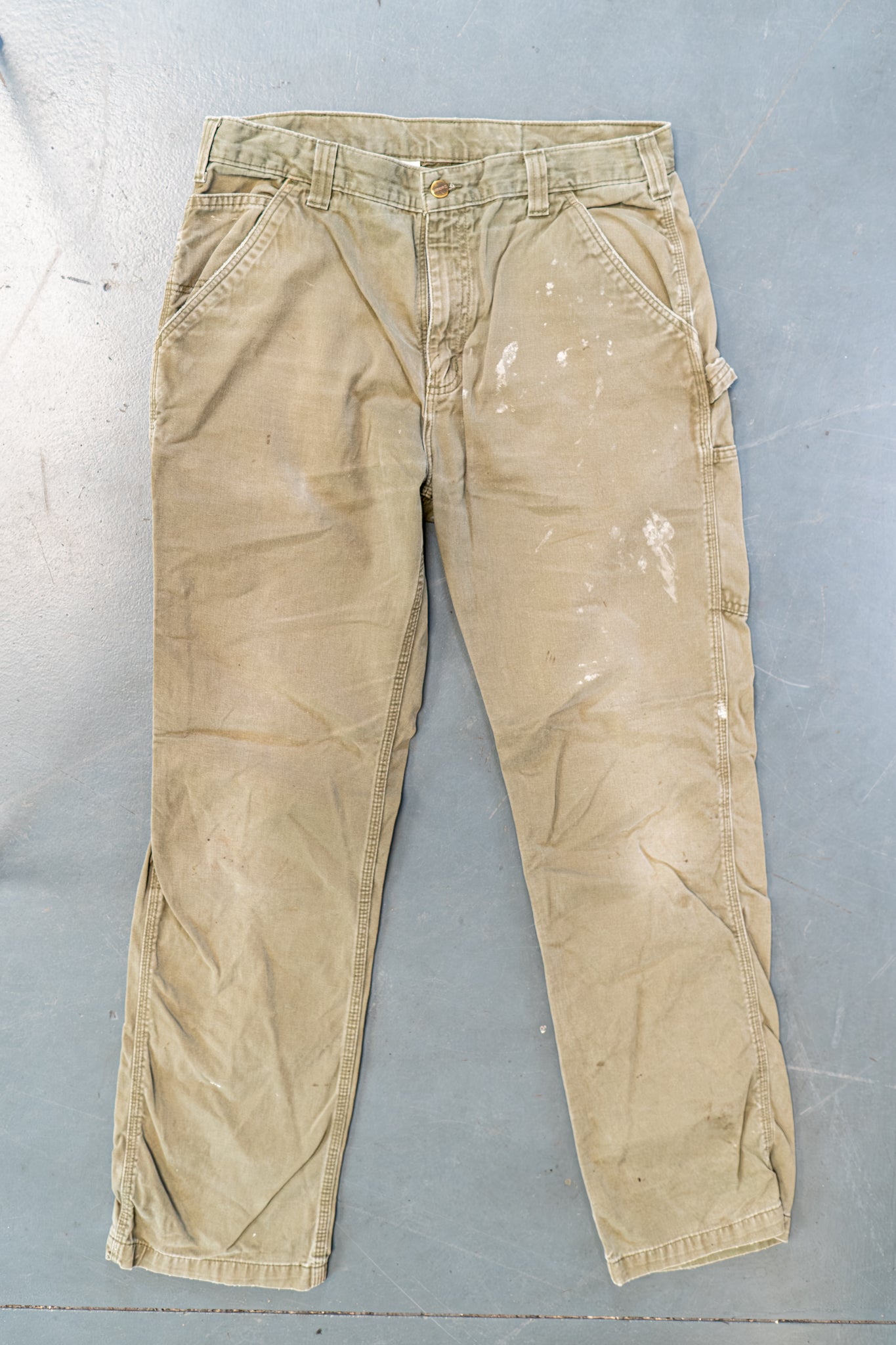True Vintage Carhartt Carpenter Trousers – Green, w34,L33 Regular (1990s)