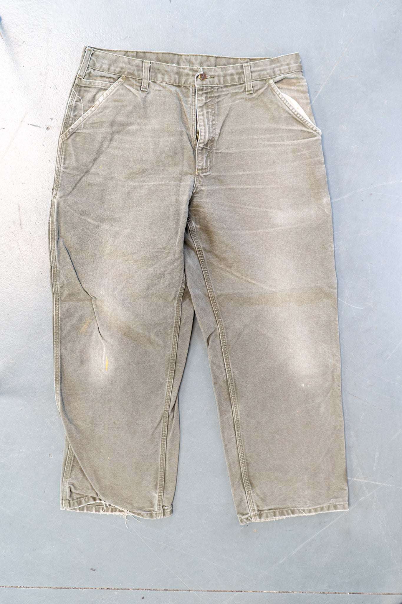 True Vintage Carhartt Carpenter Trousers – Green, w34,L28 Regular (1990s)