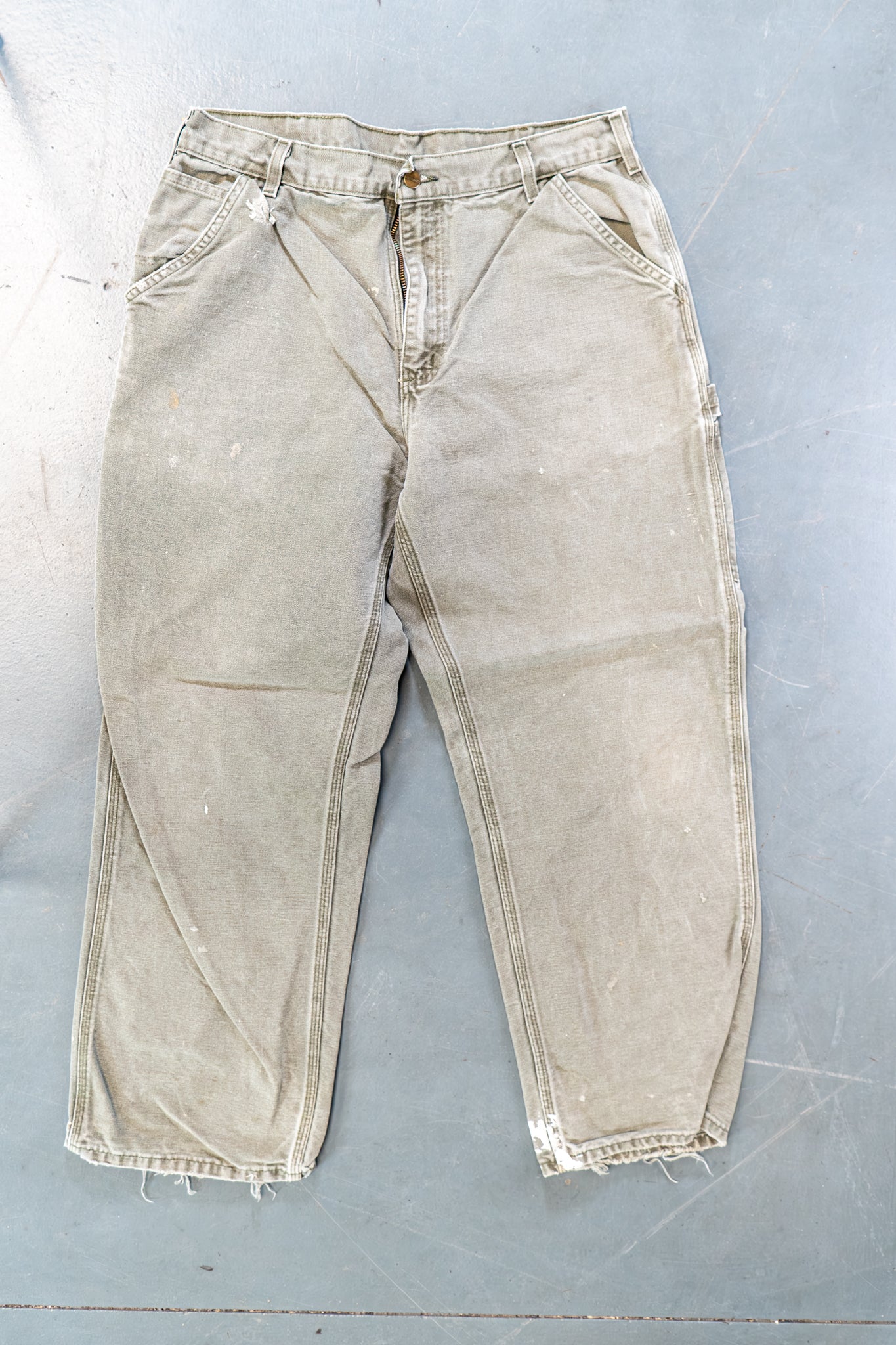 True Vintage Carhartt Carpenter Trousers – Green, w33,L29 Regular (1990s)