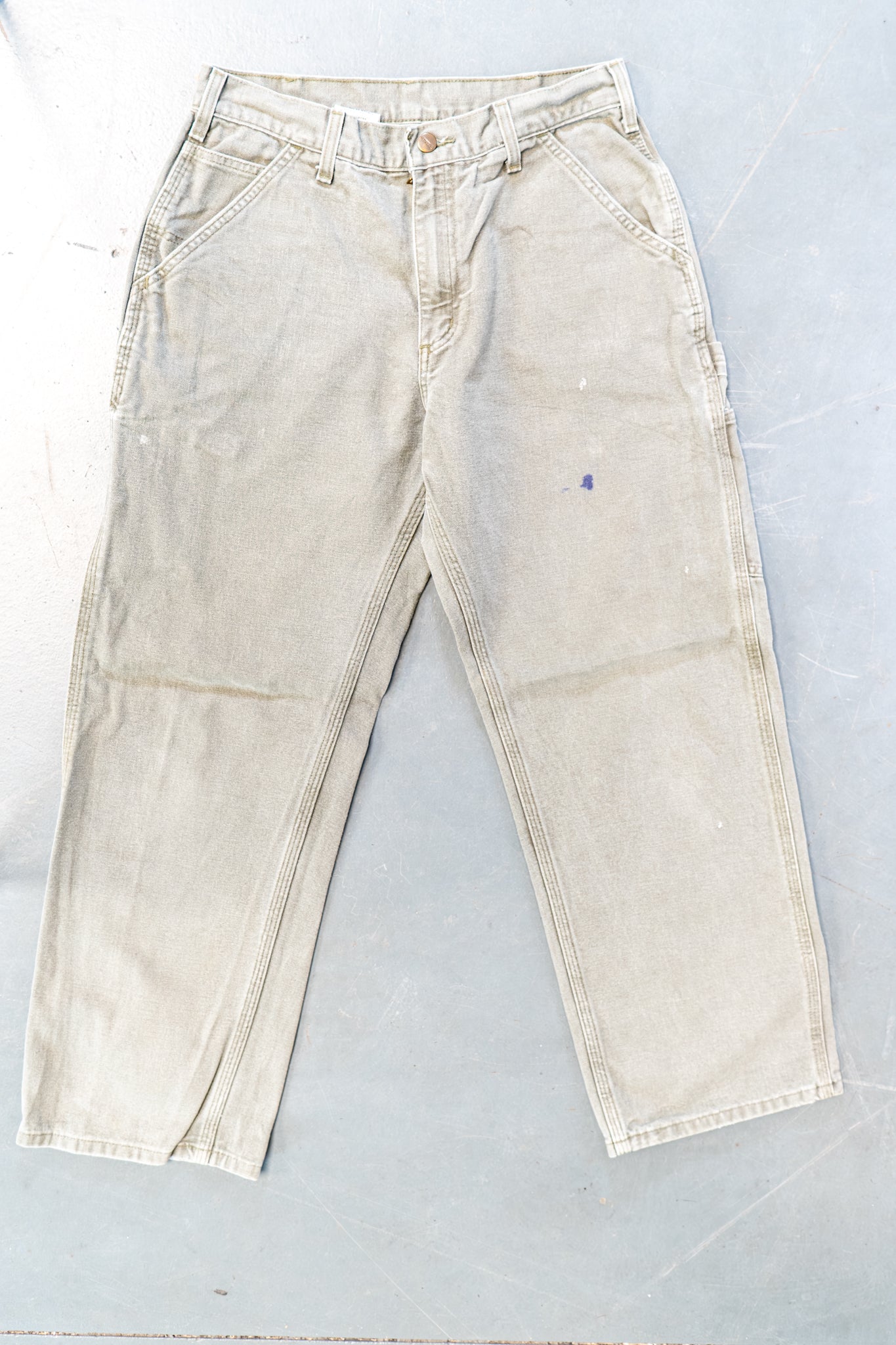 True Vintage Carhartt Carpenter Trousers – Green, w30,L28 Regular (1990s)