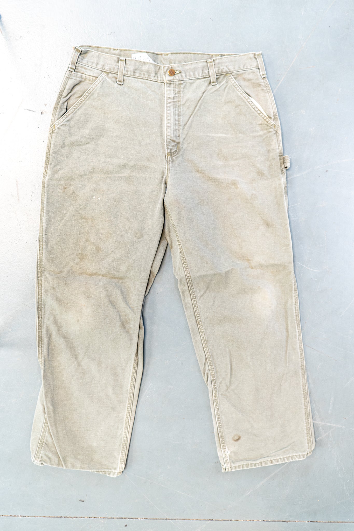 True Vintage Carhartt Carpenter Trousers – Green, w36,L29 Regular (1990s)