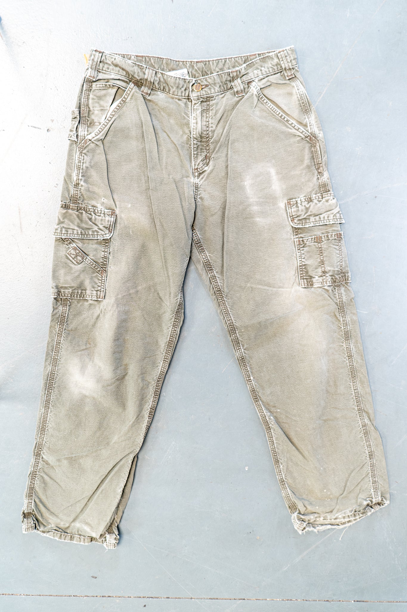 True Vintage Carhartt Carpenter Trousers – Green, w33,L29 Regular (1990s)