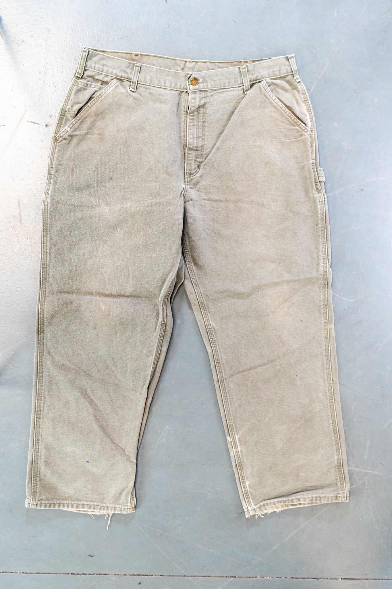 True Vintage Carhartt Carpenter Trousers – Green, w35,L28 Regular (1990s)
