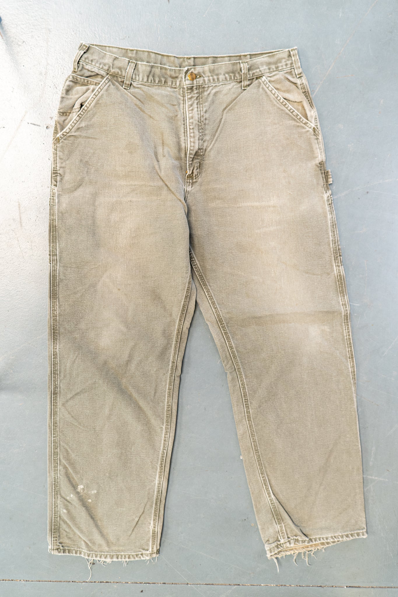 True Vintage Carhartt Carpenter Trousers – Green, w36,L31 Regular (1990s)