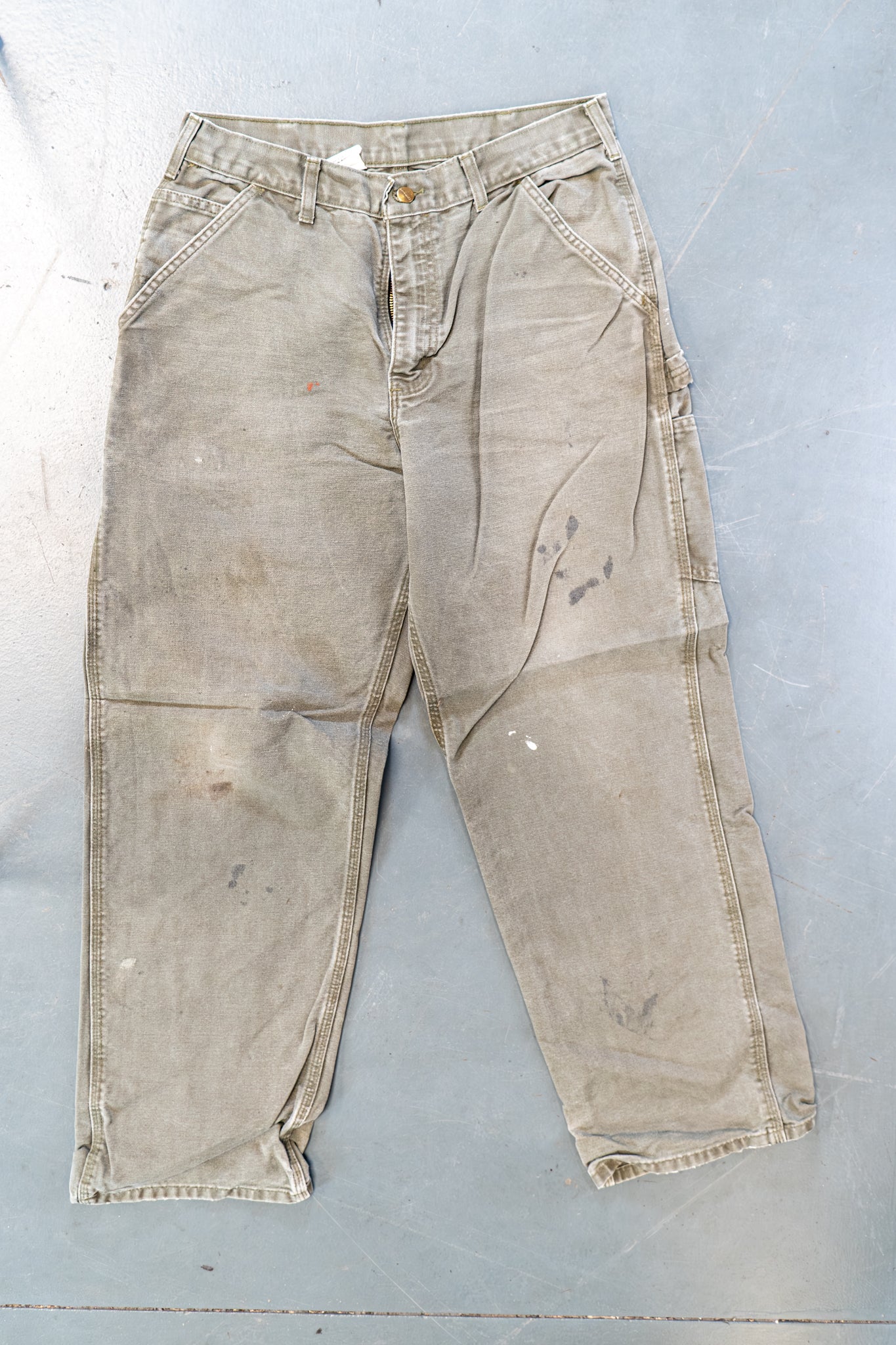 True Vintage Carhartt Carpenter Trousers – Green, w31,L30 Regular (1990s)