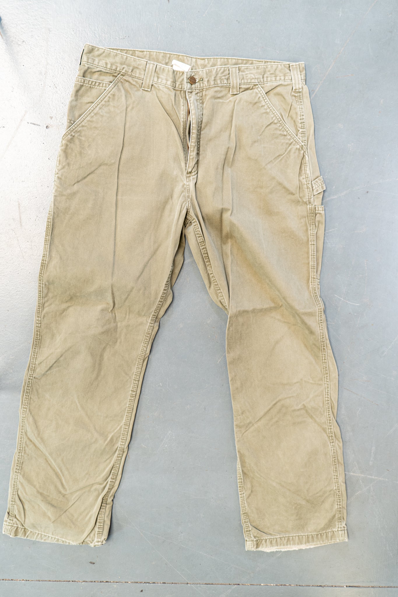 True Vintage Carhartt Carpenter Trousers – Green, w36,L31 Regular (1990s)
