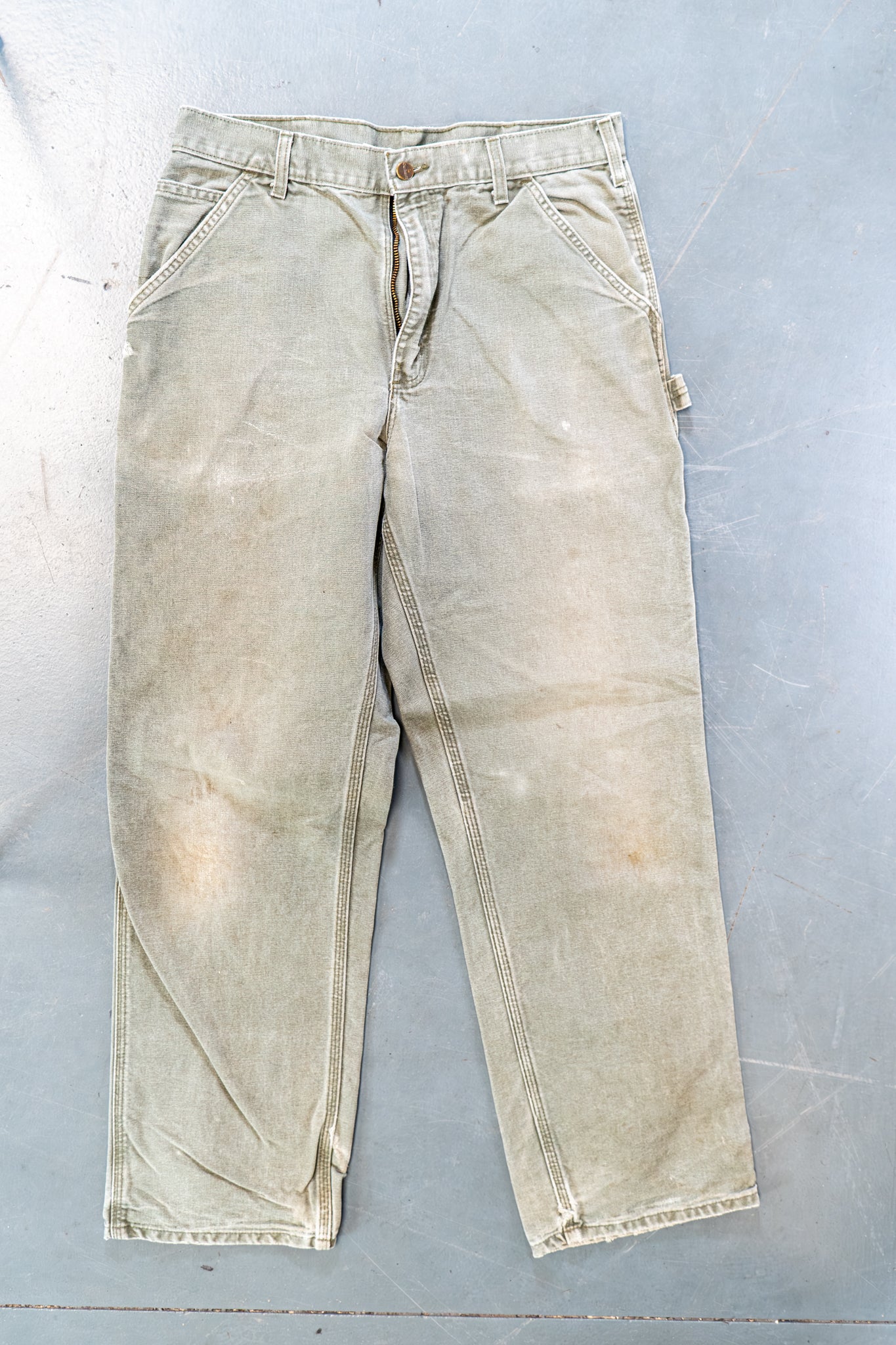 True Vintage Carhartt Carpenter Trousers – Green, w32,L32 Regular (1990s)