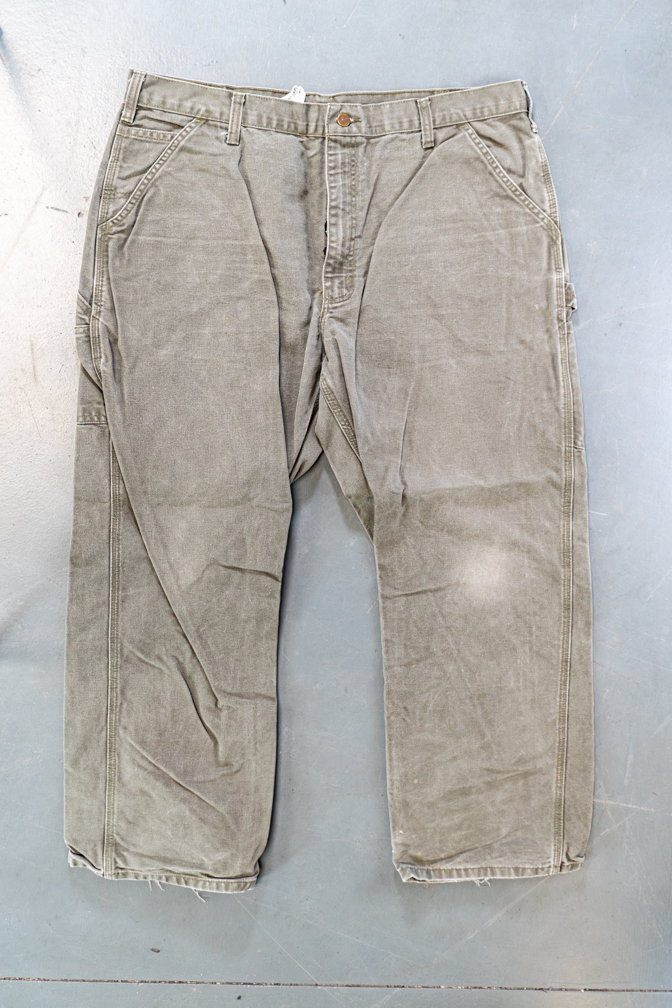 True Vintage Carhartt Carpenter Trousers – Green, w38,L28 Regular (1990s)