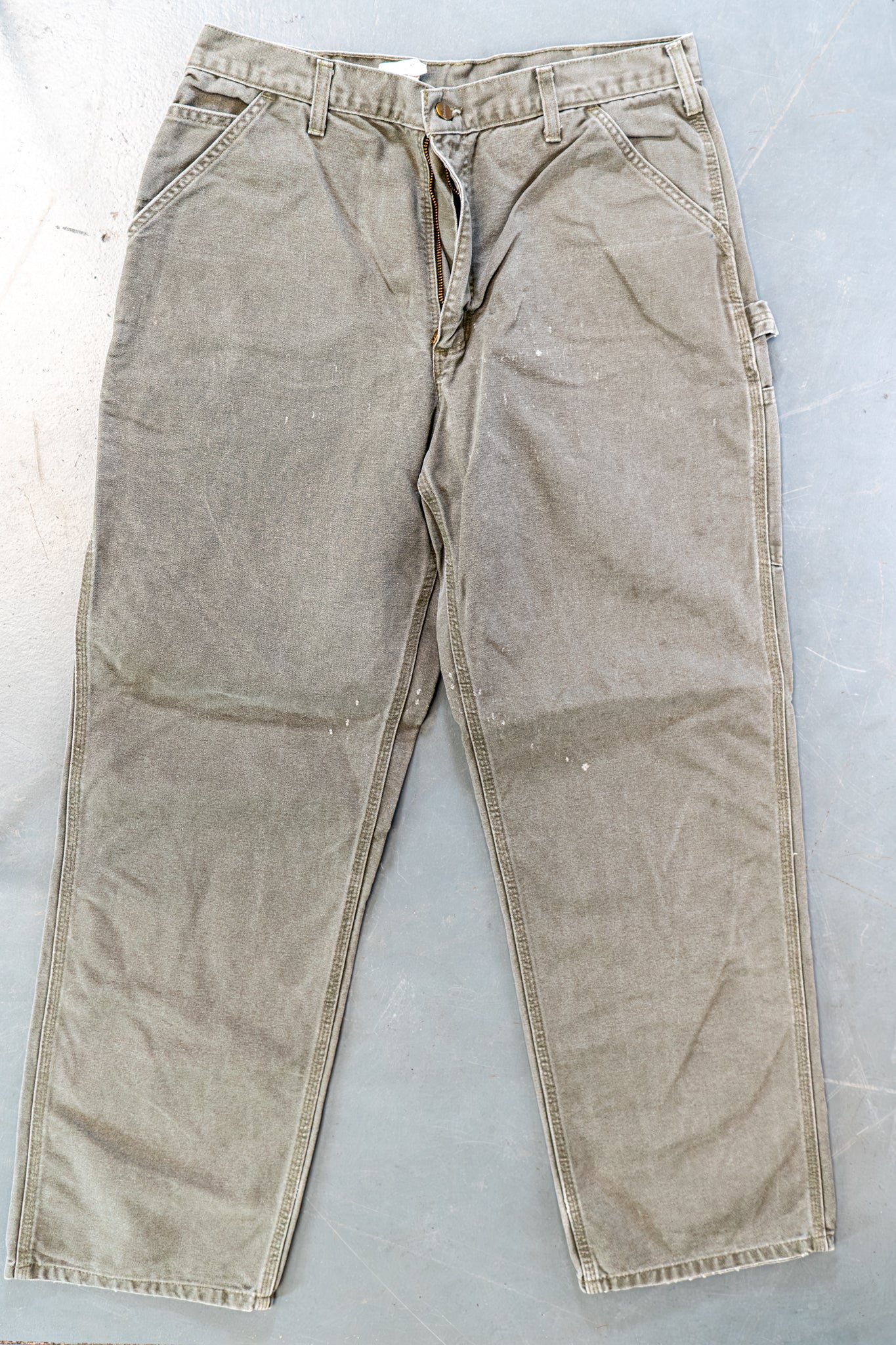 True Vintage Carhartt Carpenter Trousers – Green, w34,L32 Regular (1990s)