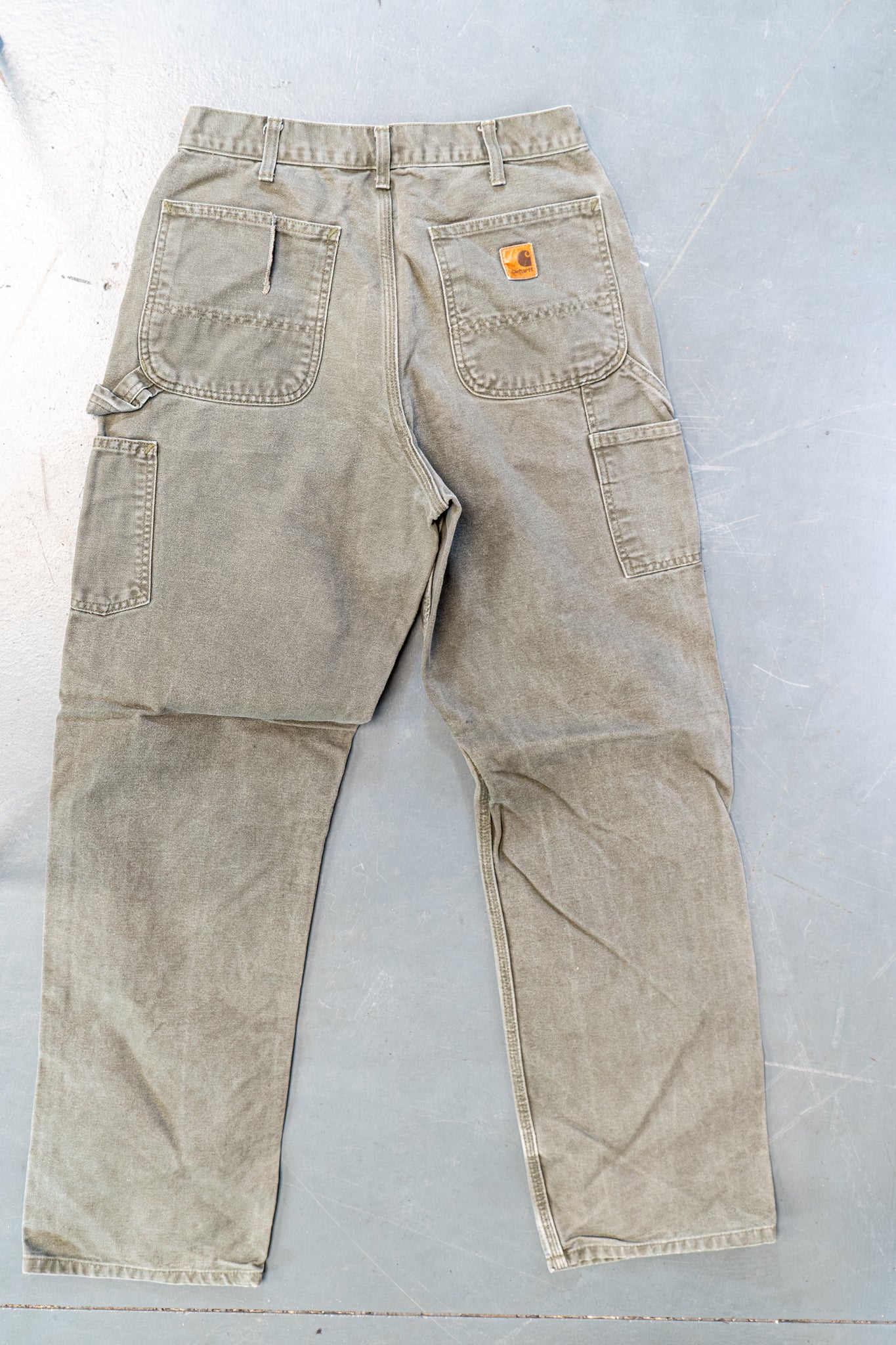 True Vintage Carhartt Carpenter Trousers – Green, w28,L33 Regular (1990s)