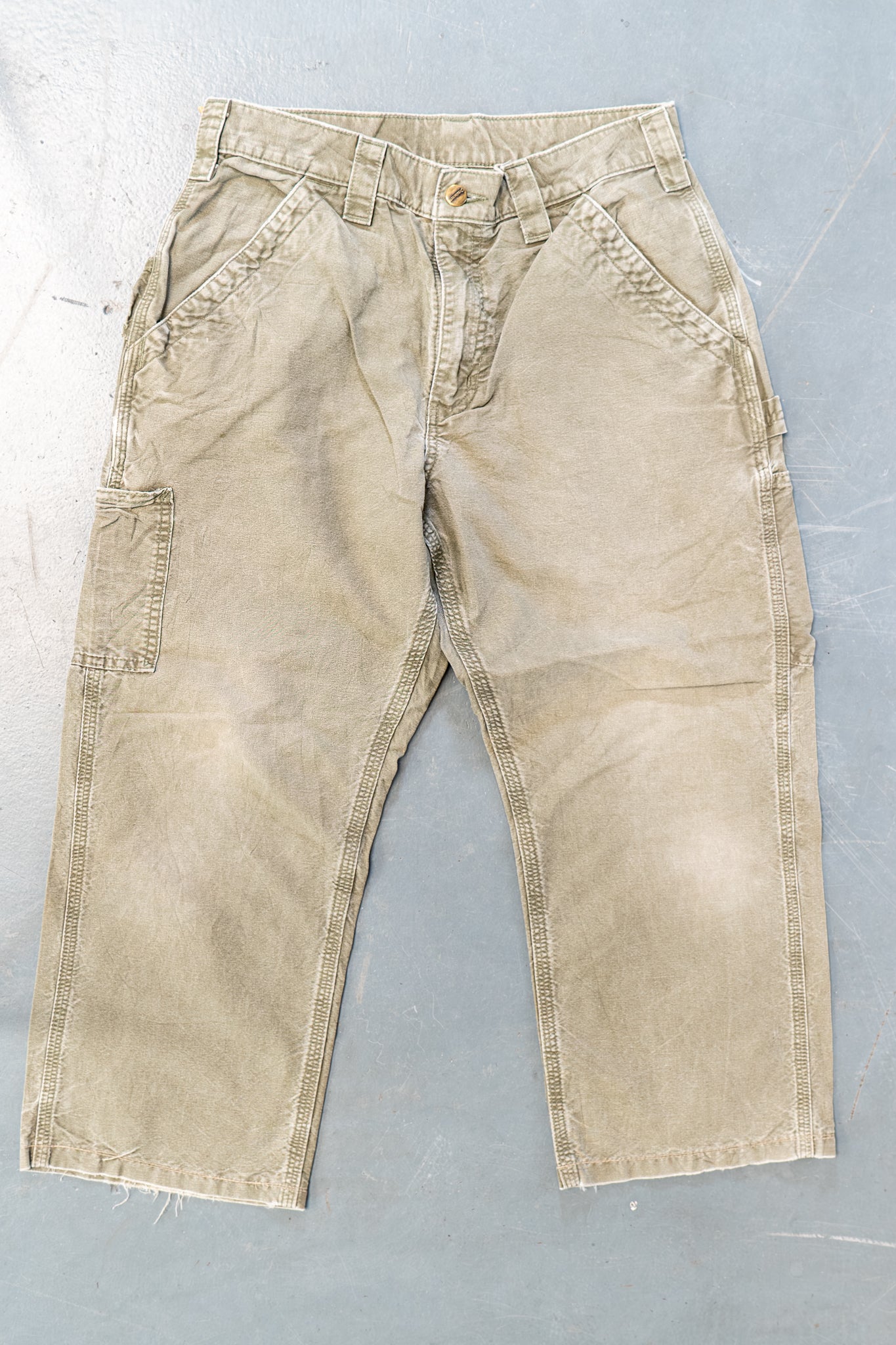 True Vintage Carhartt Carpenter Trousers – Green, w29,L23 Regular (1990s)