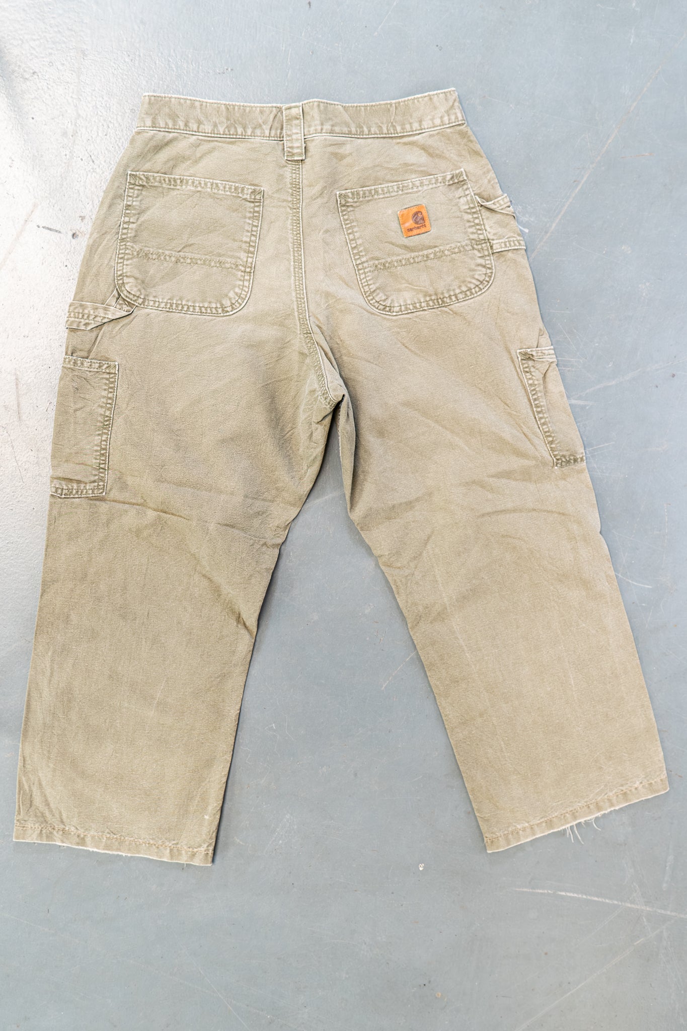 True Vintage Carhartt Carpenter Trousers – Green, w29,L23 Regular (1990s)