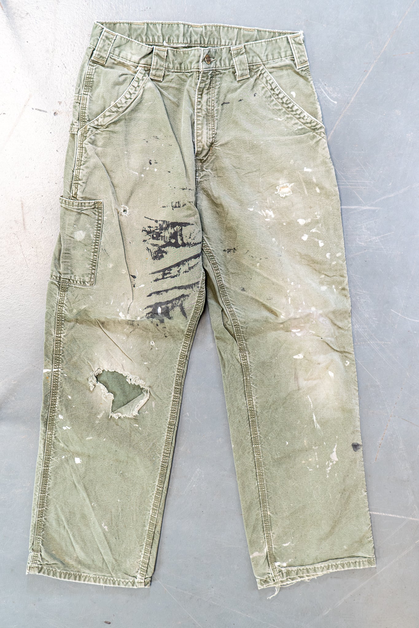 True Vintage Carhartt Carpenter Trousers – Green, w31,L30 Regular (1990s)