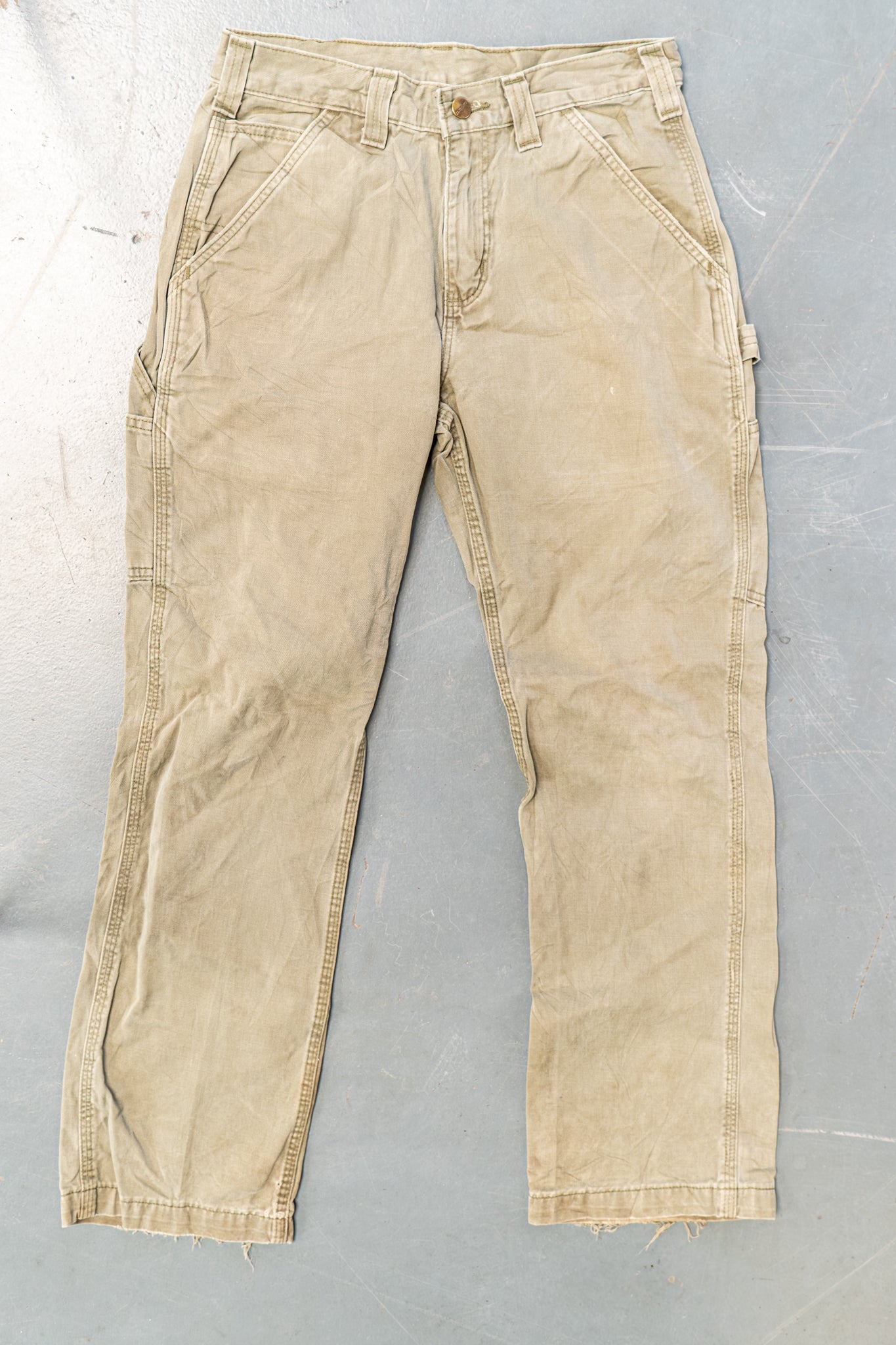 True Vintage Carhartt Carpenter Trousers – Green, w29,L29 Regular (1990s)