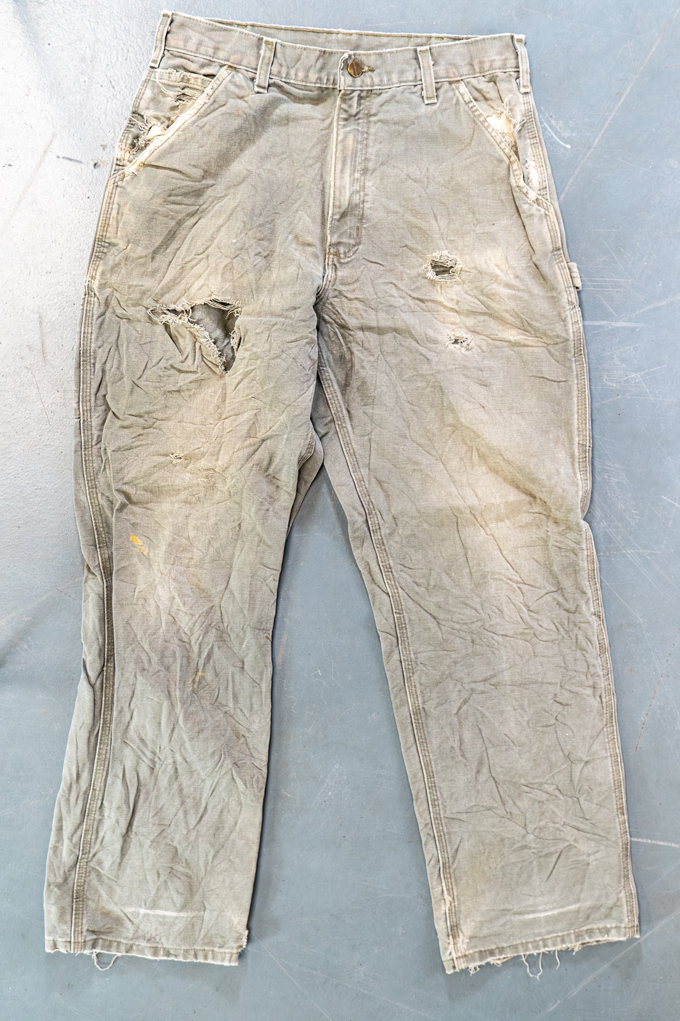 True Vintage Carhartt Carpenter Trousers – Green, w30,L30 Regular (1990s)