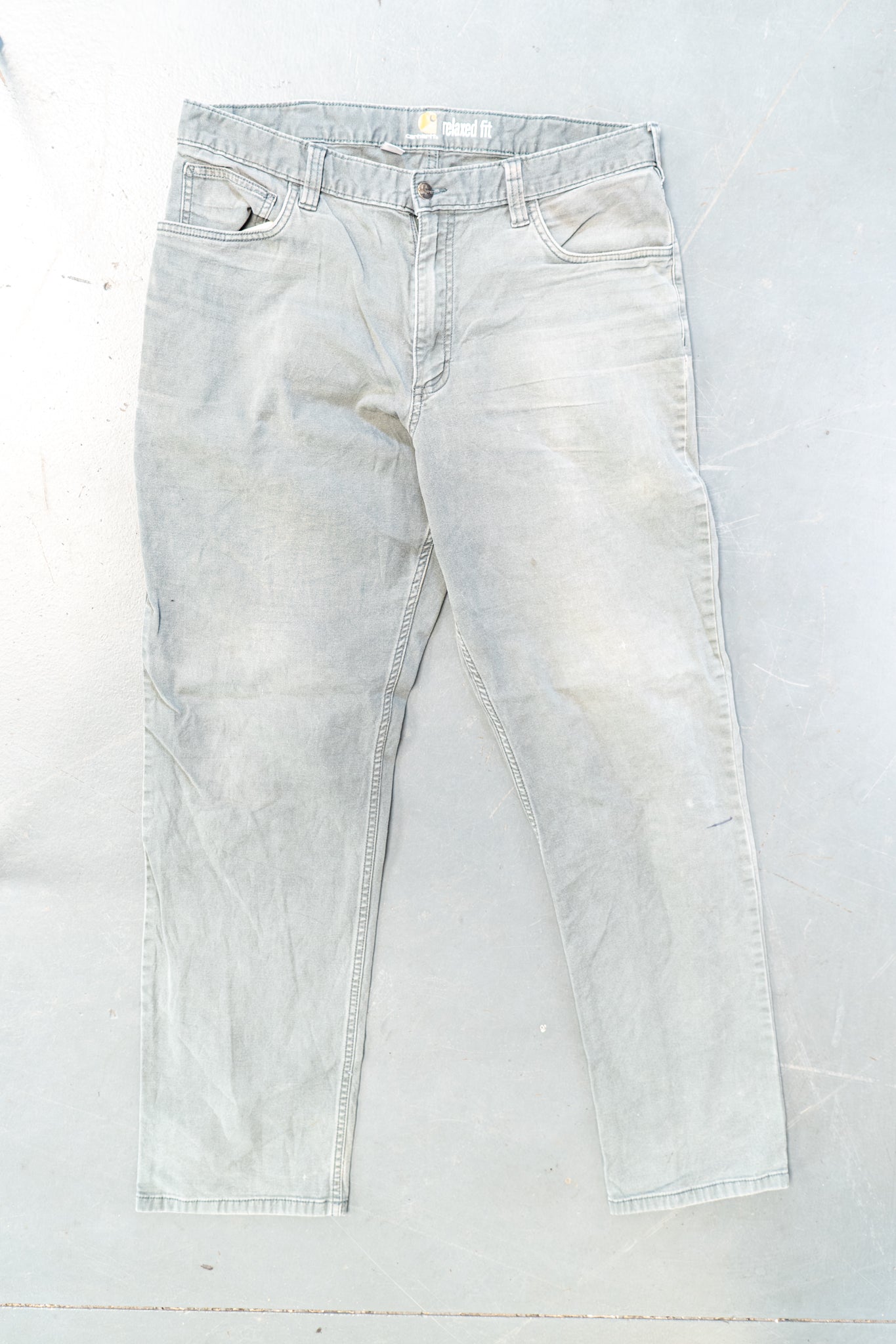 True Vintage Carhartt Carpenter Trousers – Green, w35,L31 Regular (1990s)