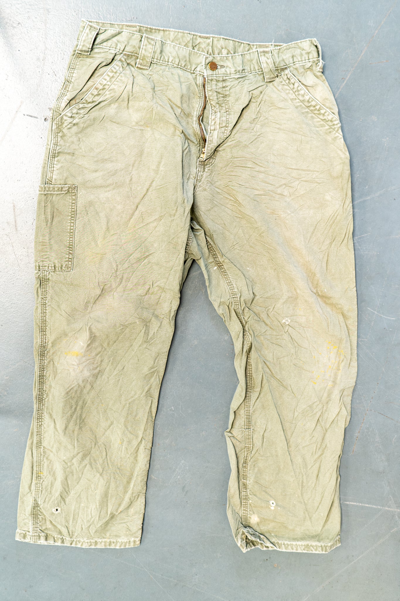 True Vintage Carhartt Carpenter Trousers – Green, w35,L28 Regular (1990s)