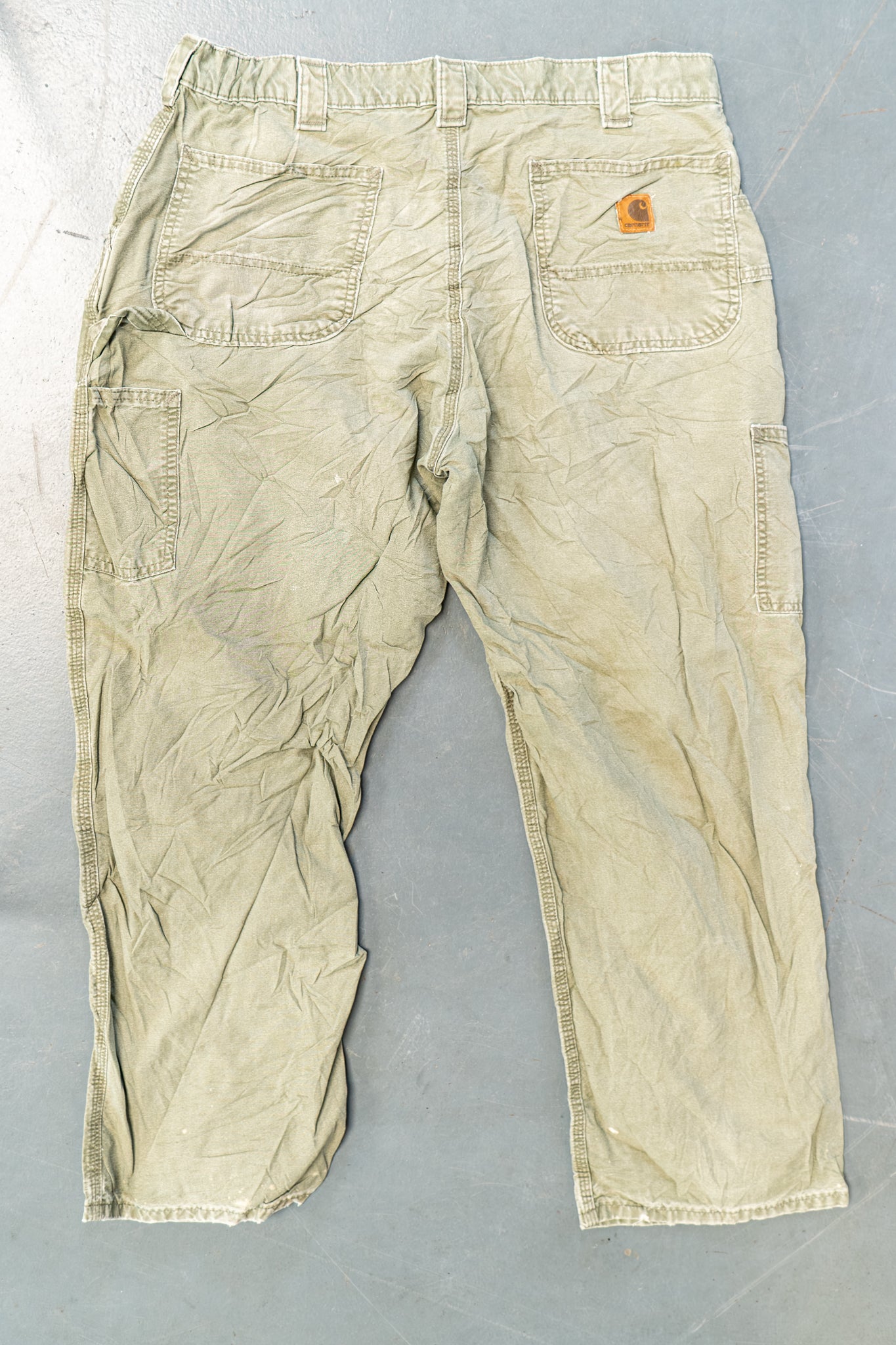 True Vintage Carhartt Carpenter Trousers – Green, w35,L28 Regular (1990s)
