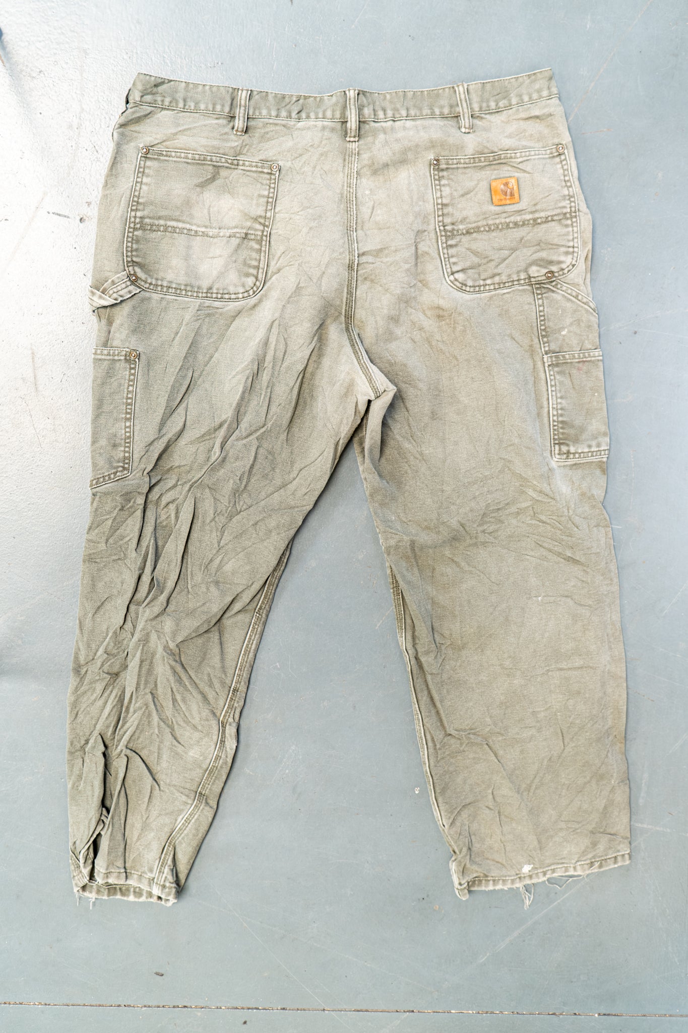 True Vintage Carhartt Carpenter Trousers - Double Knee – Green, w40,L29 Regular (1990s)