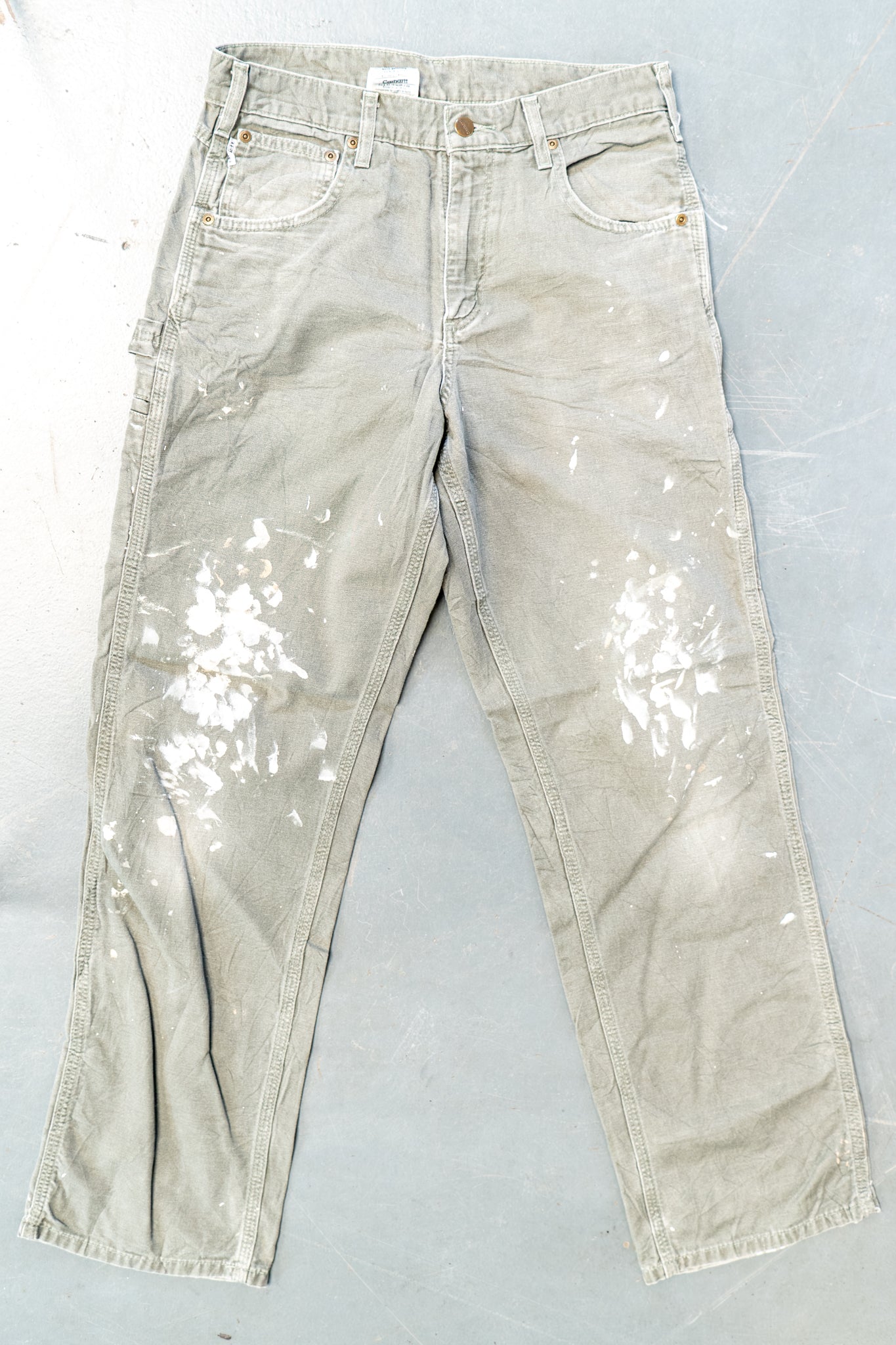 True Vintage Carhartt Carpenter Trousers – Green, w30,L32 Regular (1990s)