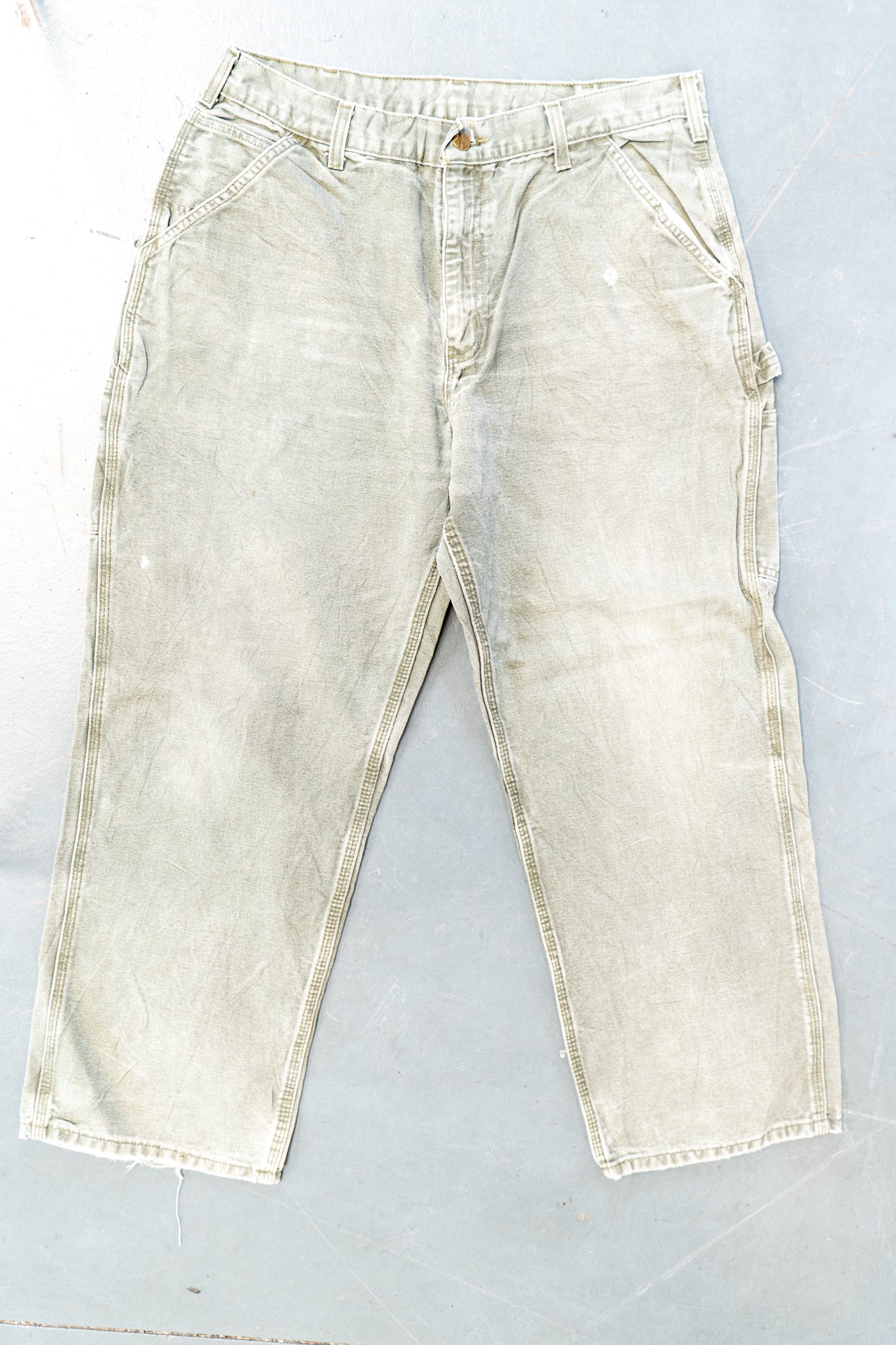 True Vintage Carhartt Carpenter Trousers – Green, w32,L28 Regular (1990s)