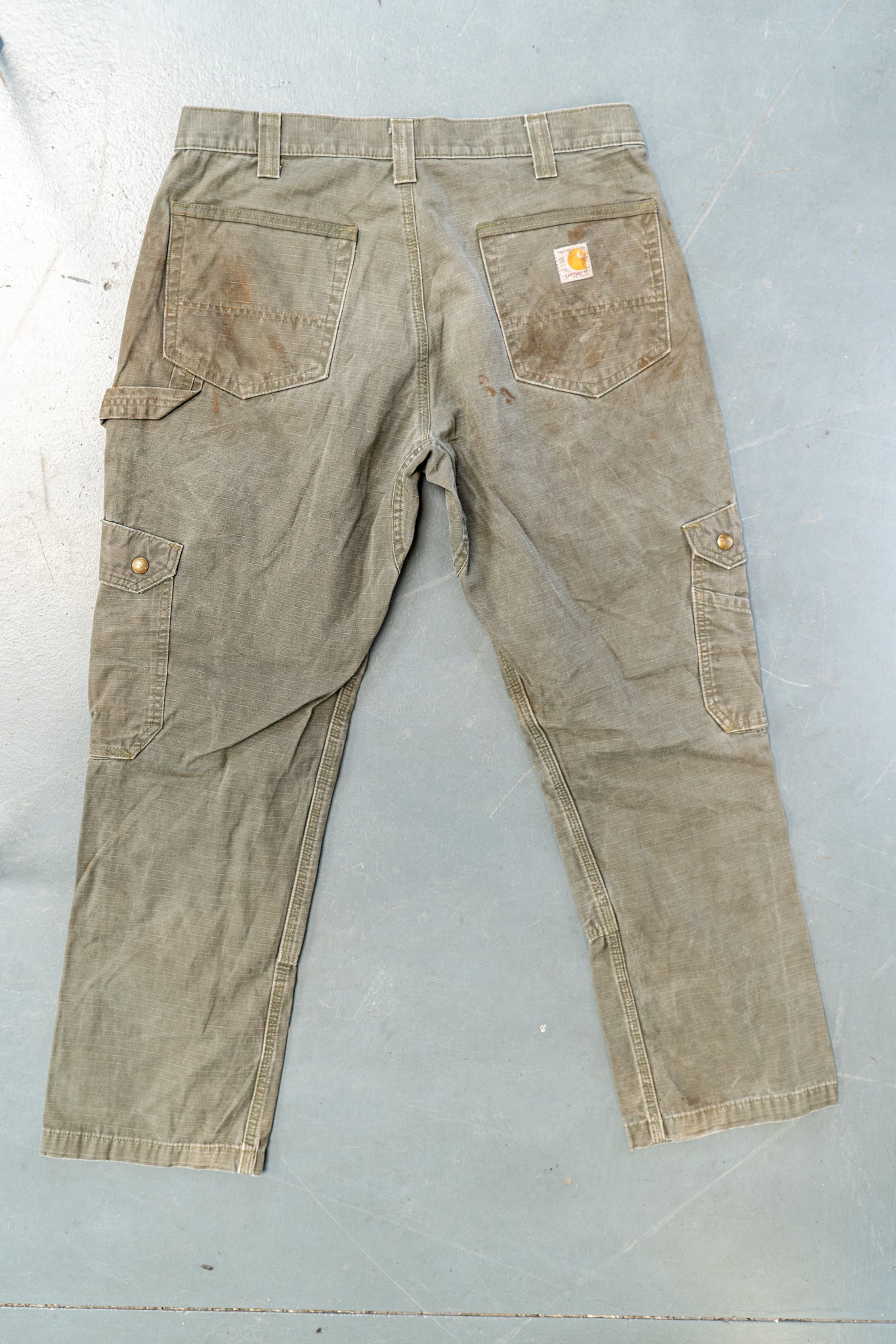 True Vintage Carhartt Carpenter Trousers – Green, w34,L29 Regular (1990s)