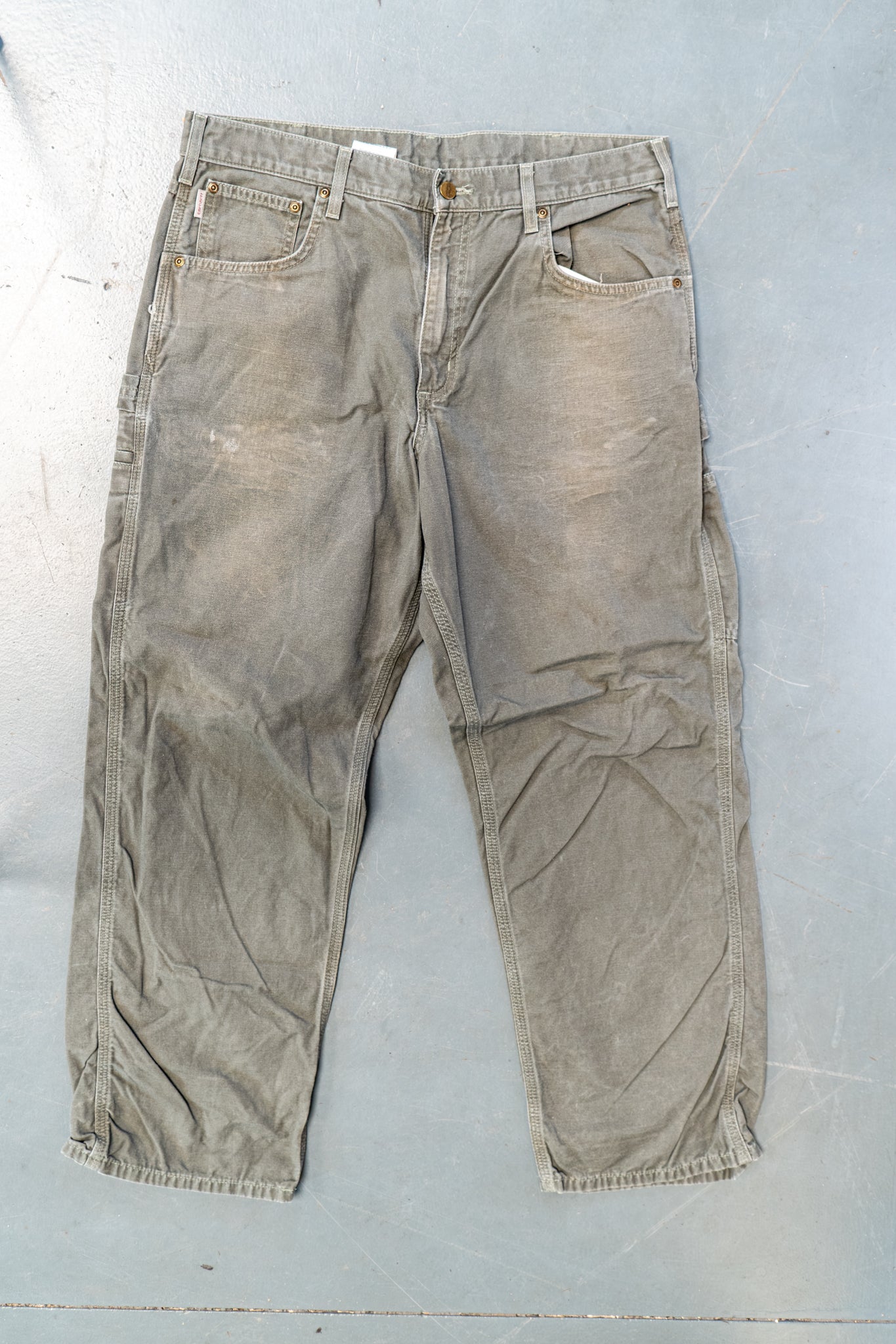 True Vintage Carhartt Carpenter Trousers – Green, w34,L30 Regular (1990s)