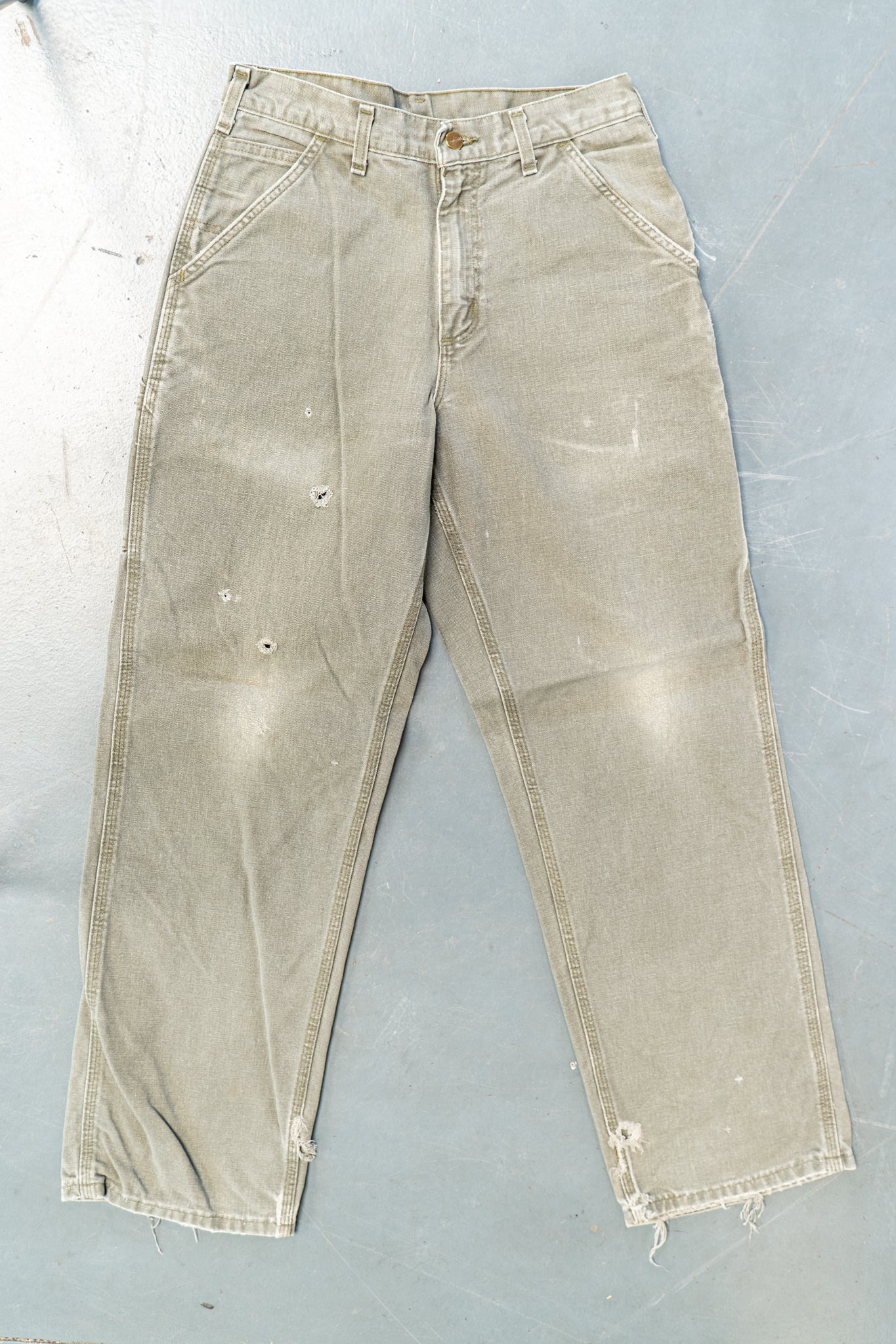 True Vintage Carhartt Carpenter Trousers – Green, w29,L31 Regular (1990s)