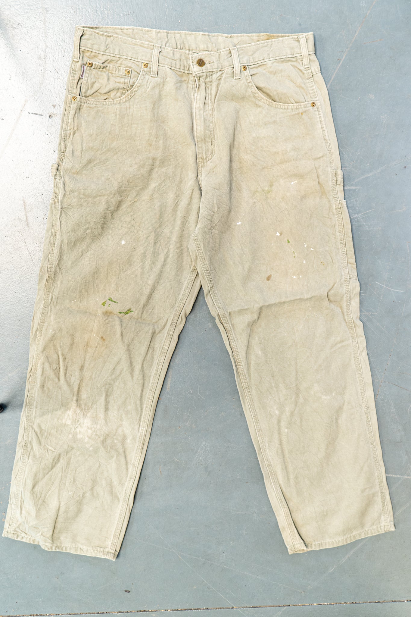 True Vintage Carhartt Carpenter Trousers – Green, w36,L30 Regular (1990s)
