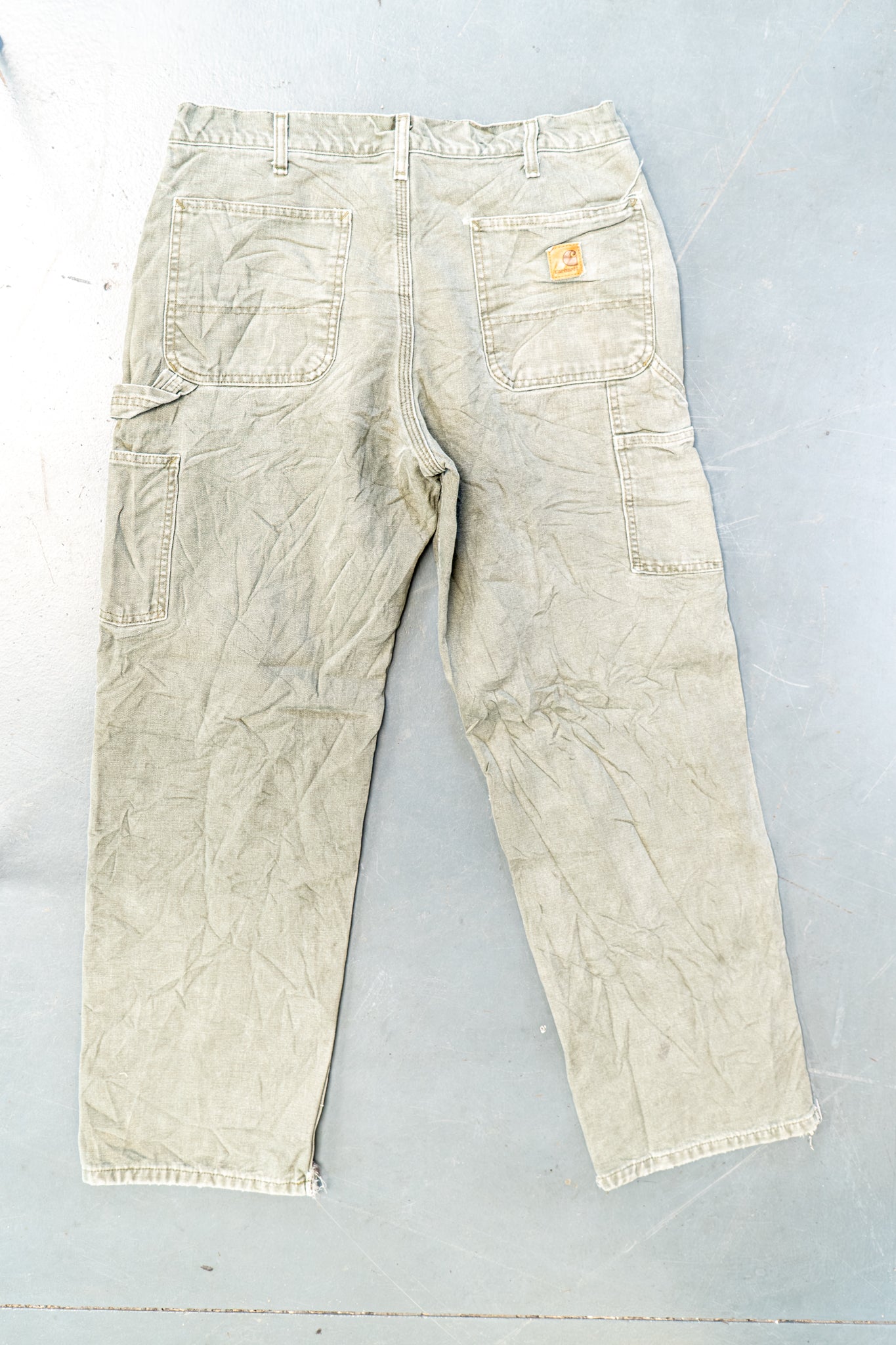 True Vintage Carhartt Carpenter Trousers – Green, w34,L29 Regular (1990s)