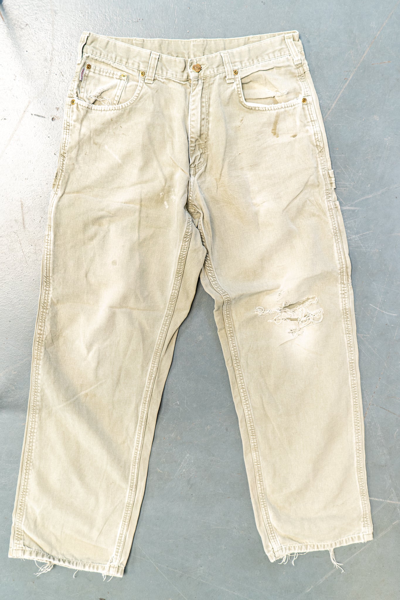 True Vintage Carhartt Carpenter Trousers – Green, w32,L31 Regular (1990s)