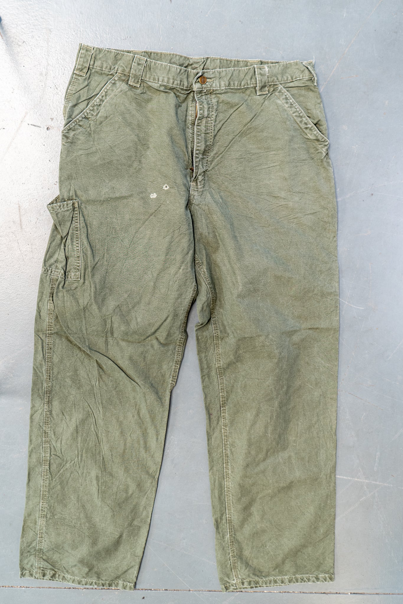 True Vintage Carhartt Carpenter Trousers – Green, w40,L33 Regular (1990s)