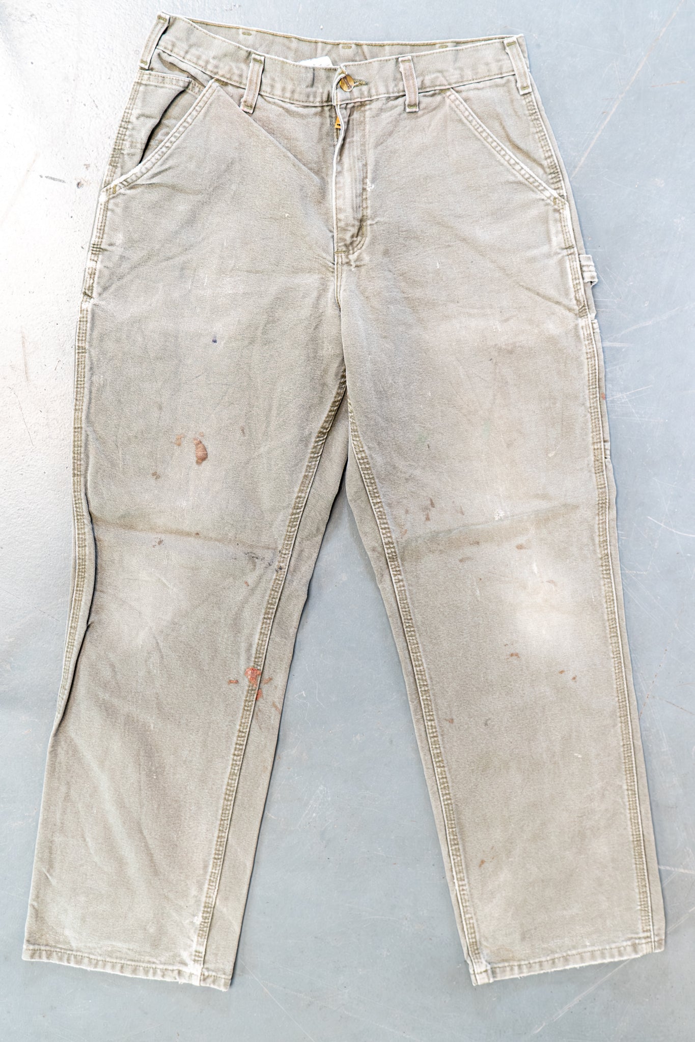 True Vintage Carhartt Carpenter Trousers – Green, w31,L30 Regular (1990s)