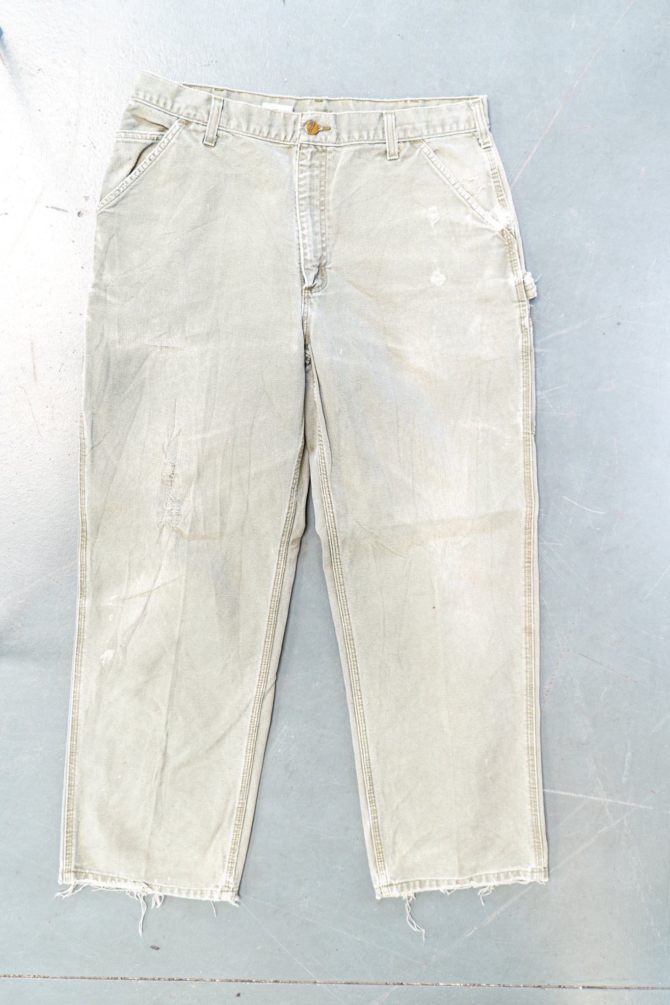 True Vintage Carhartt Carpenter Trousers – Green, w35,L29 Regular (1990s)