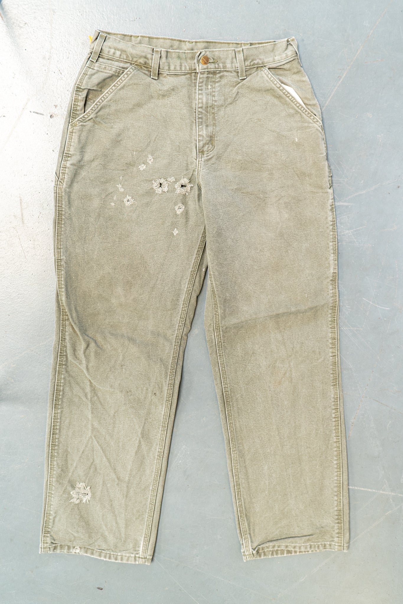 True Vintage Carhartt Carpenter Trousers – Green, w30,L31 Regular (1990s)