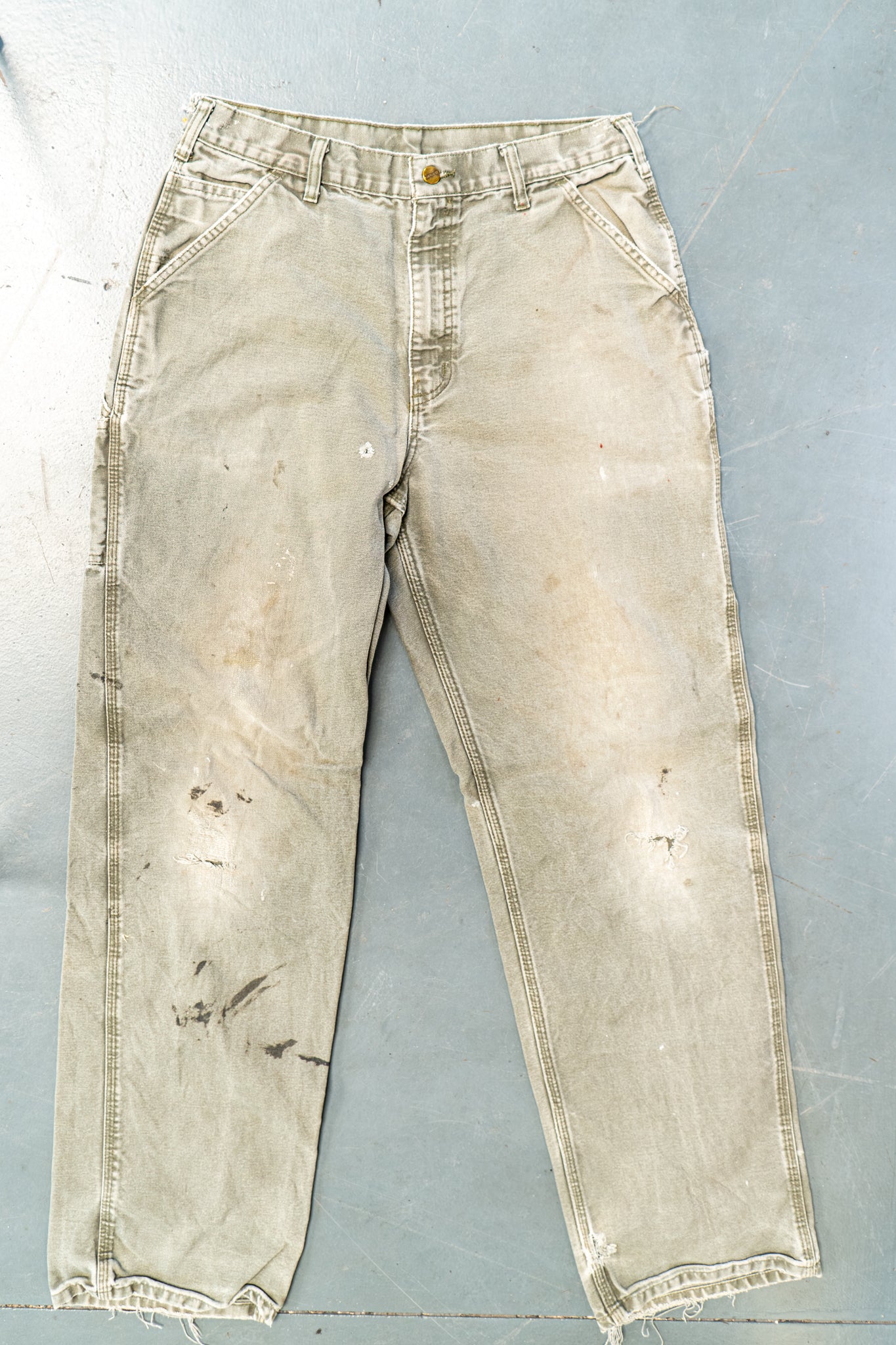 True Vintage Carhartt Carpenter Trousers – Green, w32,L34 Regular (1990s)