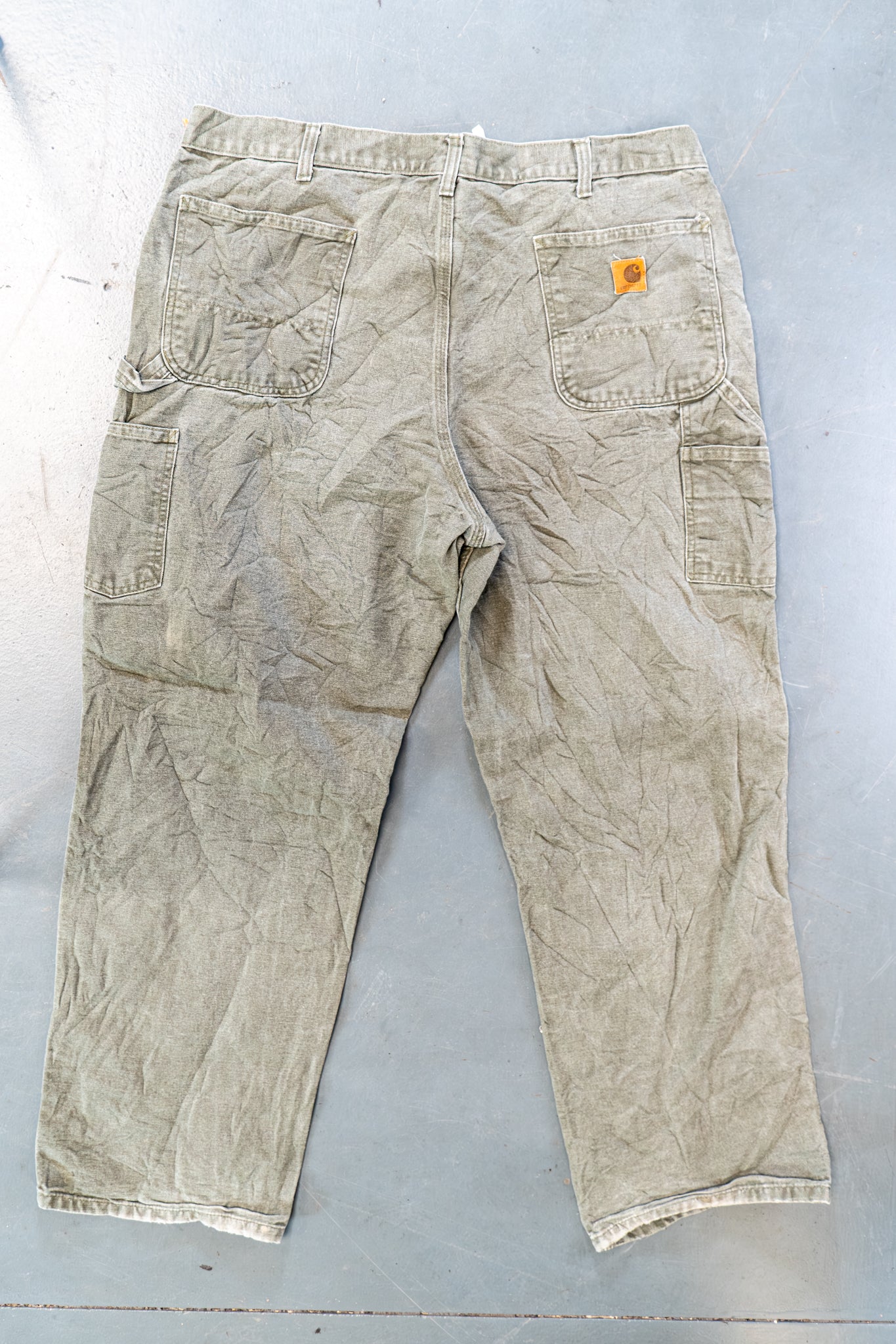 True Vintage Carhartt Carpenter Trousers – Green, w34,L30 Regular (1990s)