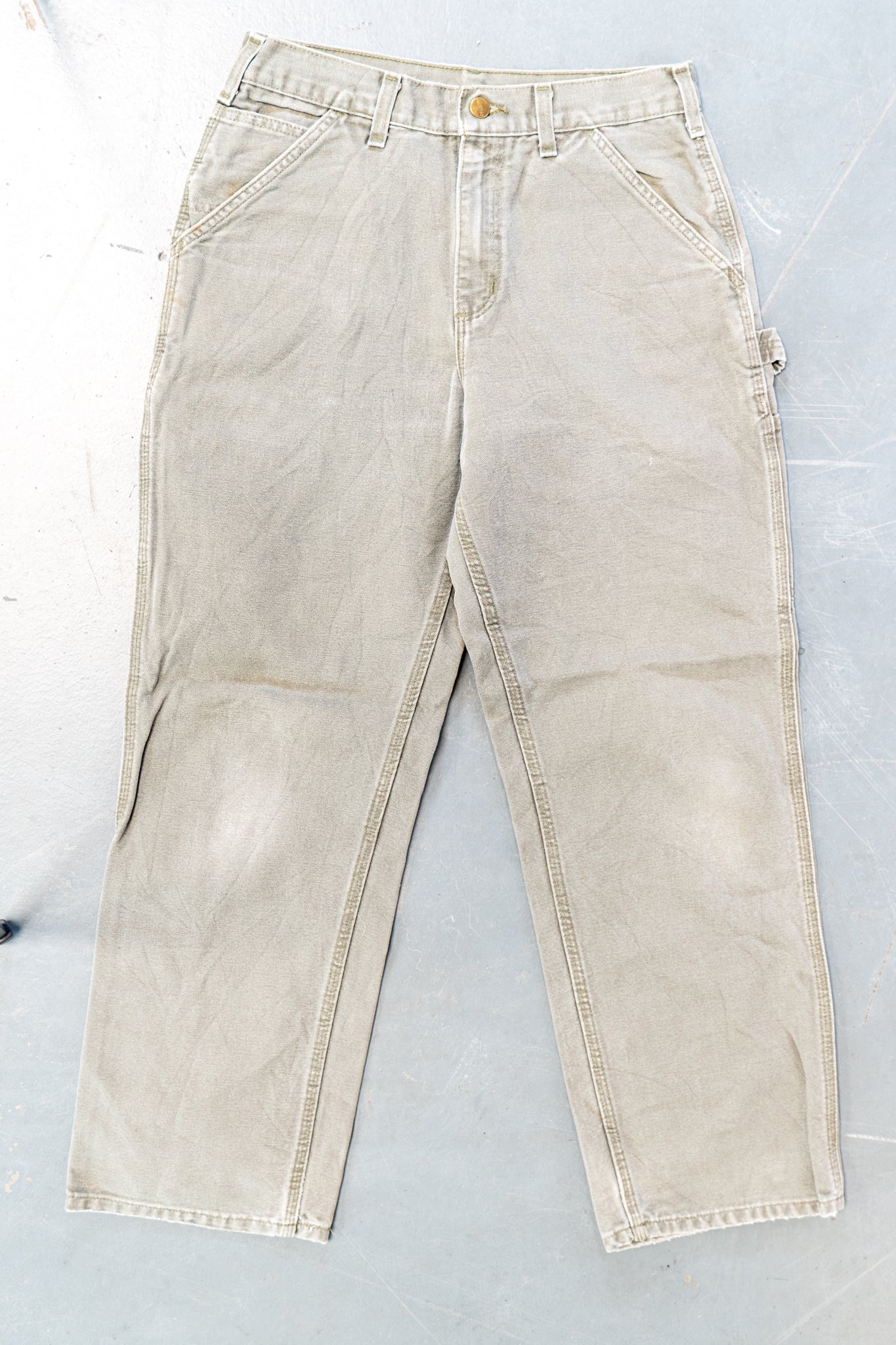 True Vintage Carhartt Carpenter Trousers – Green, w28,L29 Regular (1990s)