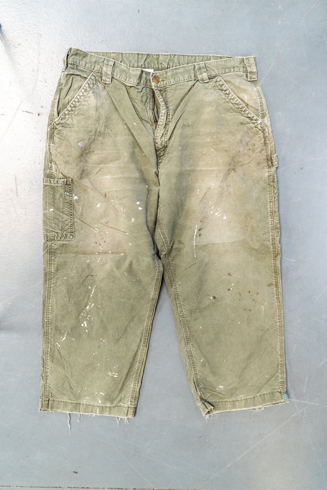 True Vintage Carhartt Carpenter Trousers – Green, w38,L25 Regular (1990s)