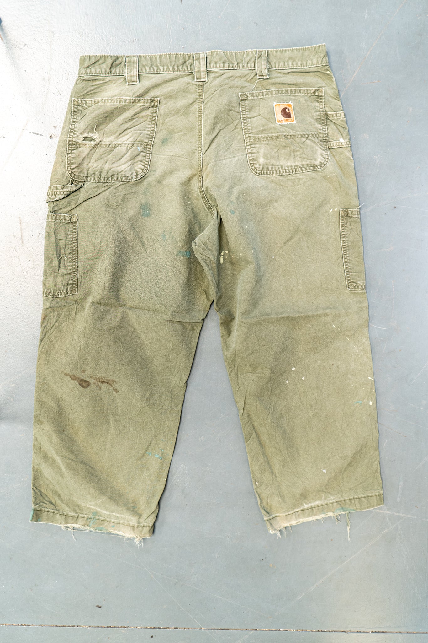 True Vintage Carhartt Carpenter Trousers – Green, w38,L25 Regular (1990s)