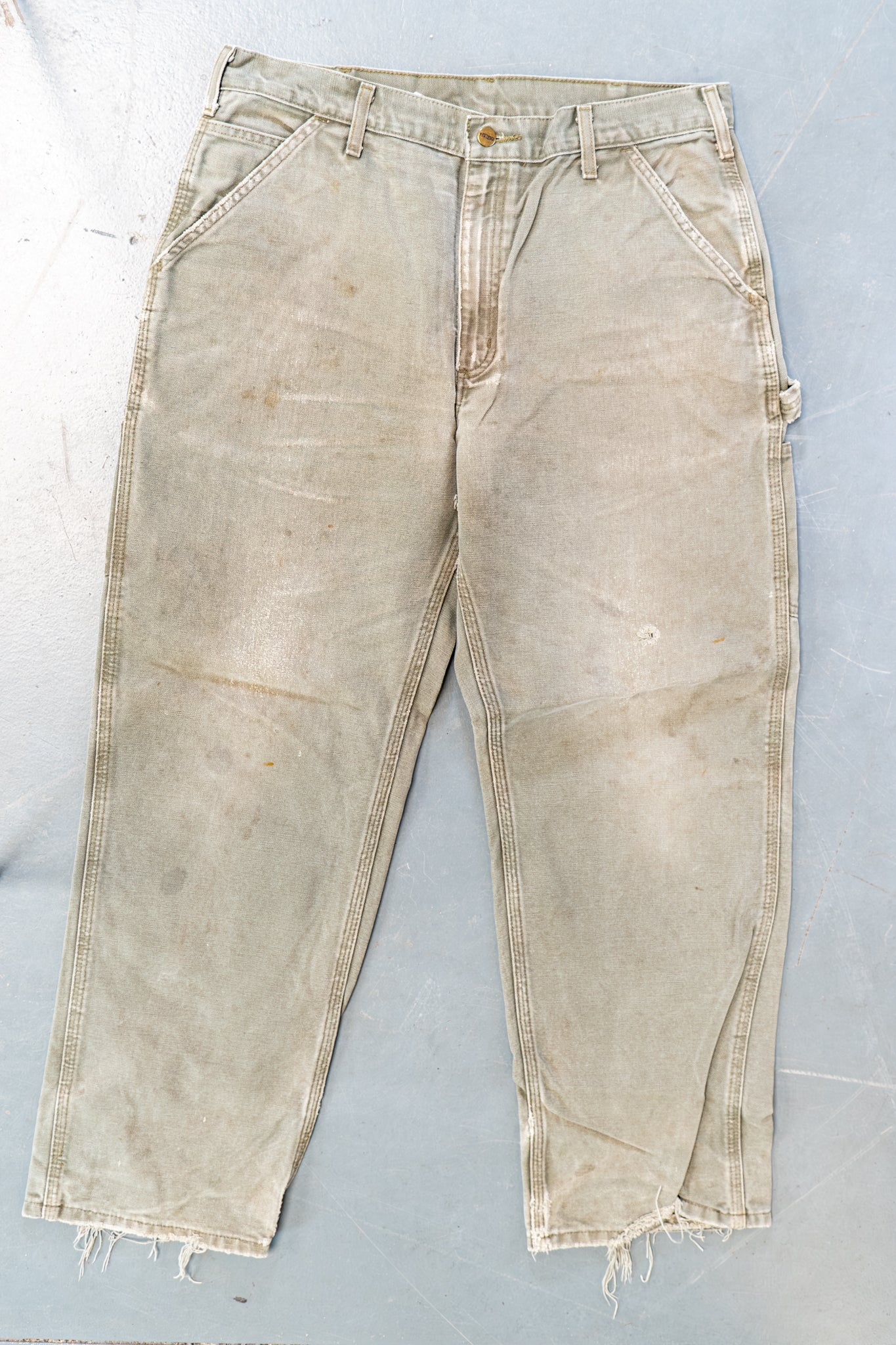 True Vintage Carhartt Carpenter Trousers – Green, w34,L30 Regular (1990s)