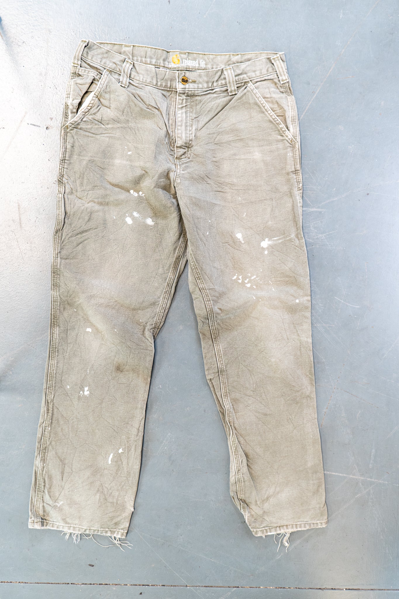 True Vintage Carhartt Carpenter Trousers – Green, w34,L32 Regular (1990s)