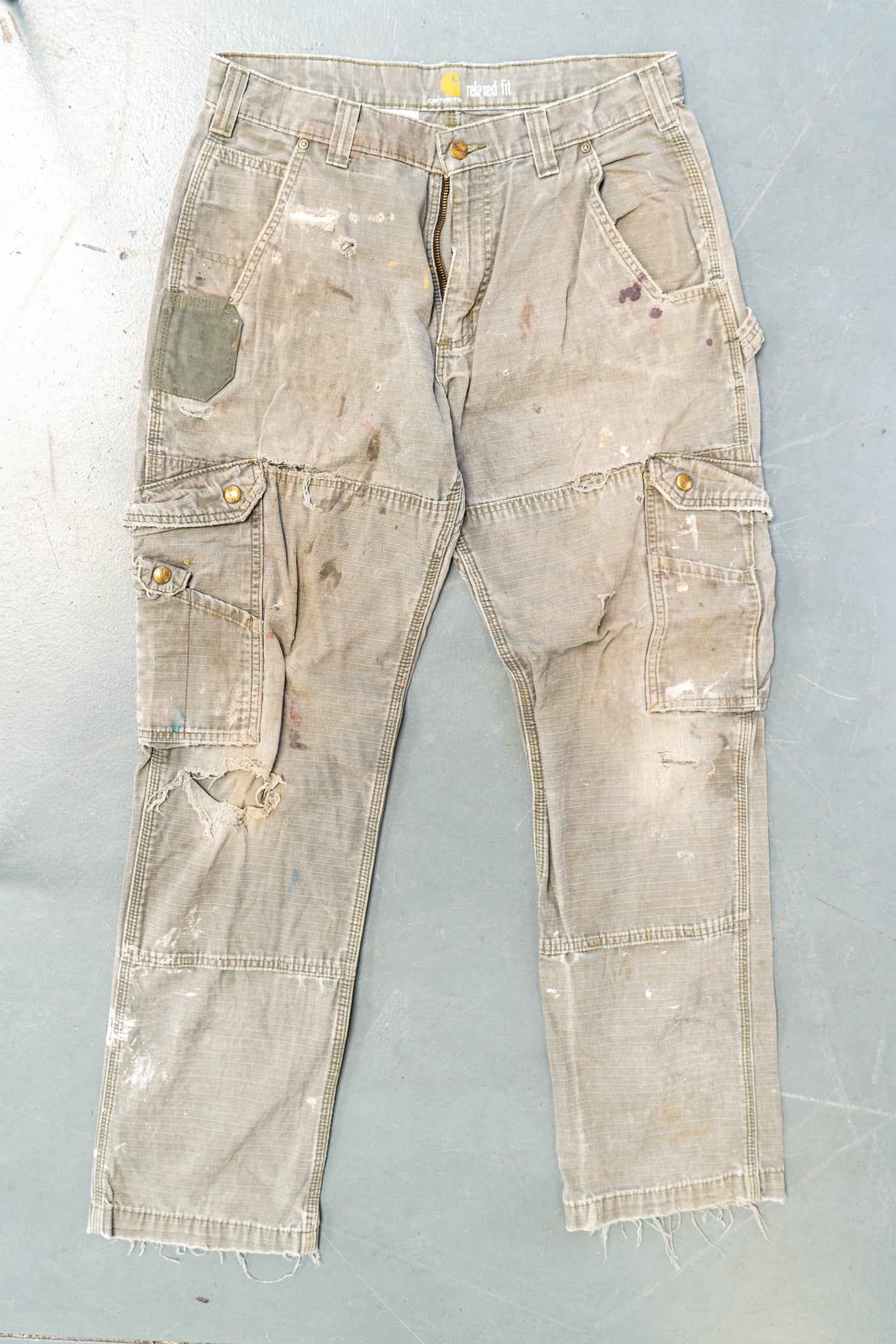 True Vintage Carhartt Carpenter Trousers – Green, w33,L32 Regular (1990s)