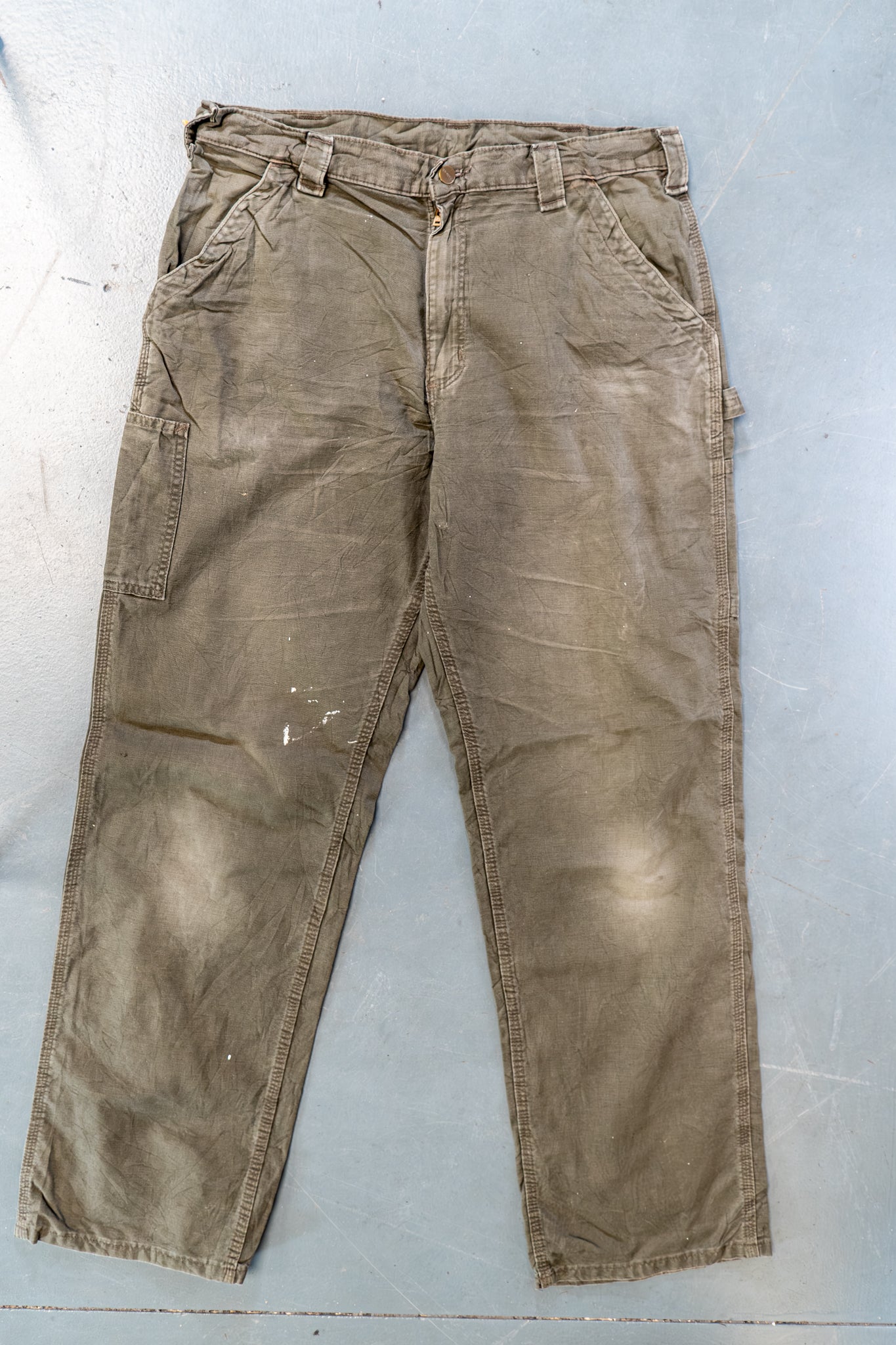 True Vintage Carhartt Carpenter Trousers – Green, w34,L33 Regular (1990s)