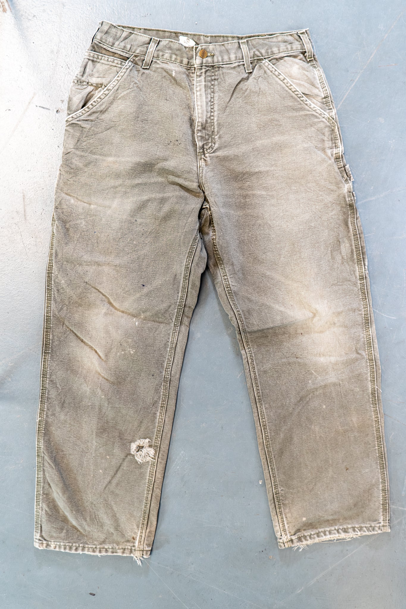 True Vintage Carhartt Carpenter Trousers – Green, w33,L30 Regular (1990s)