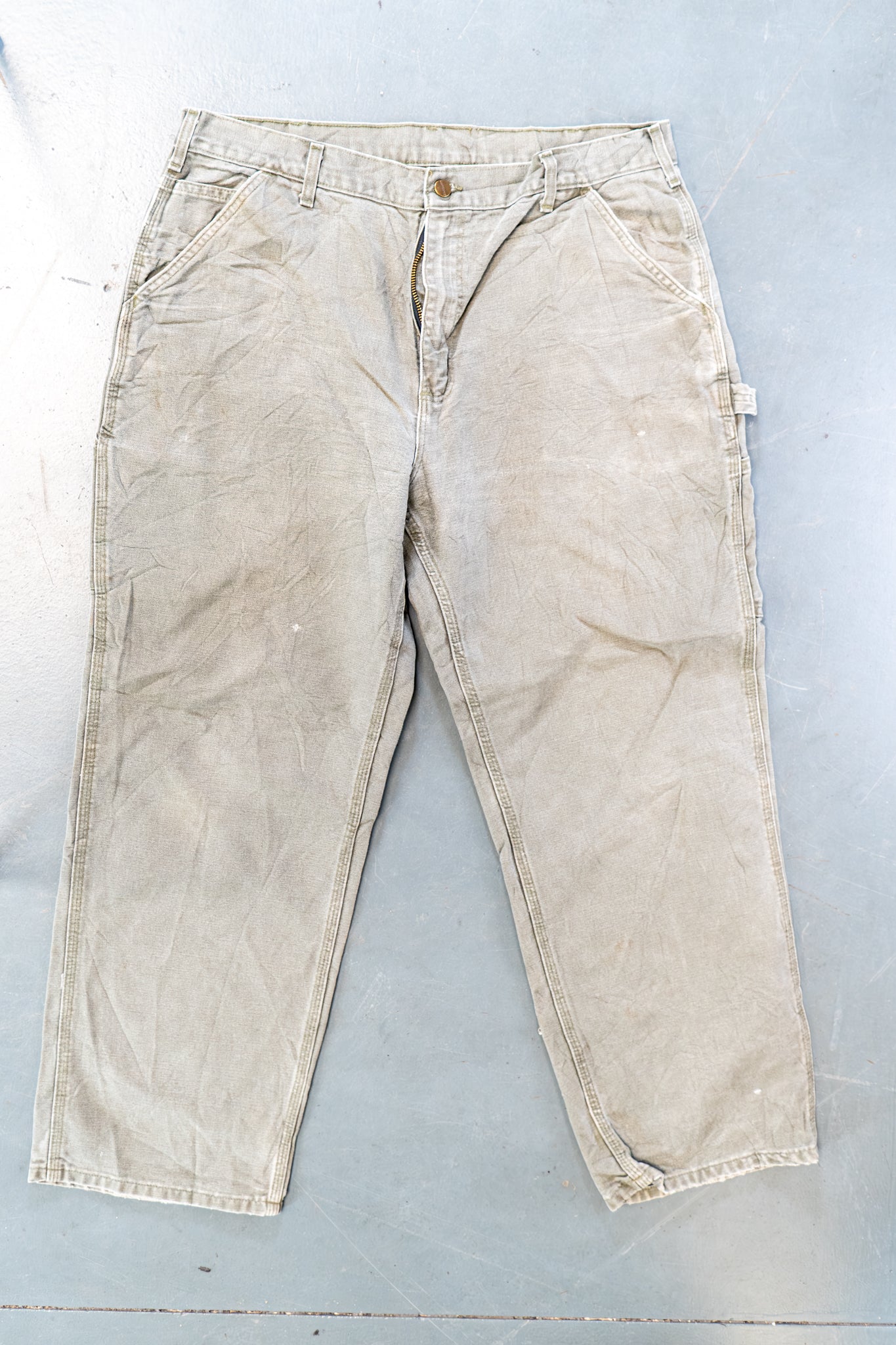True Vintage Carhartt Carpenter Trousers – Green, w36,L29 Regular (1990s)