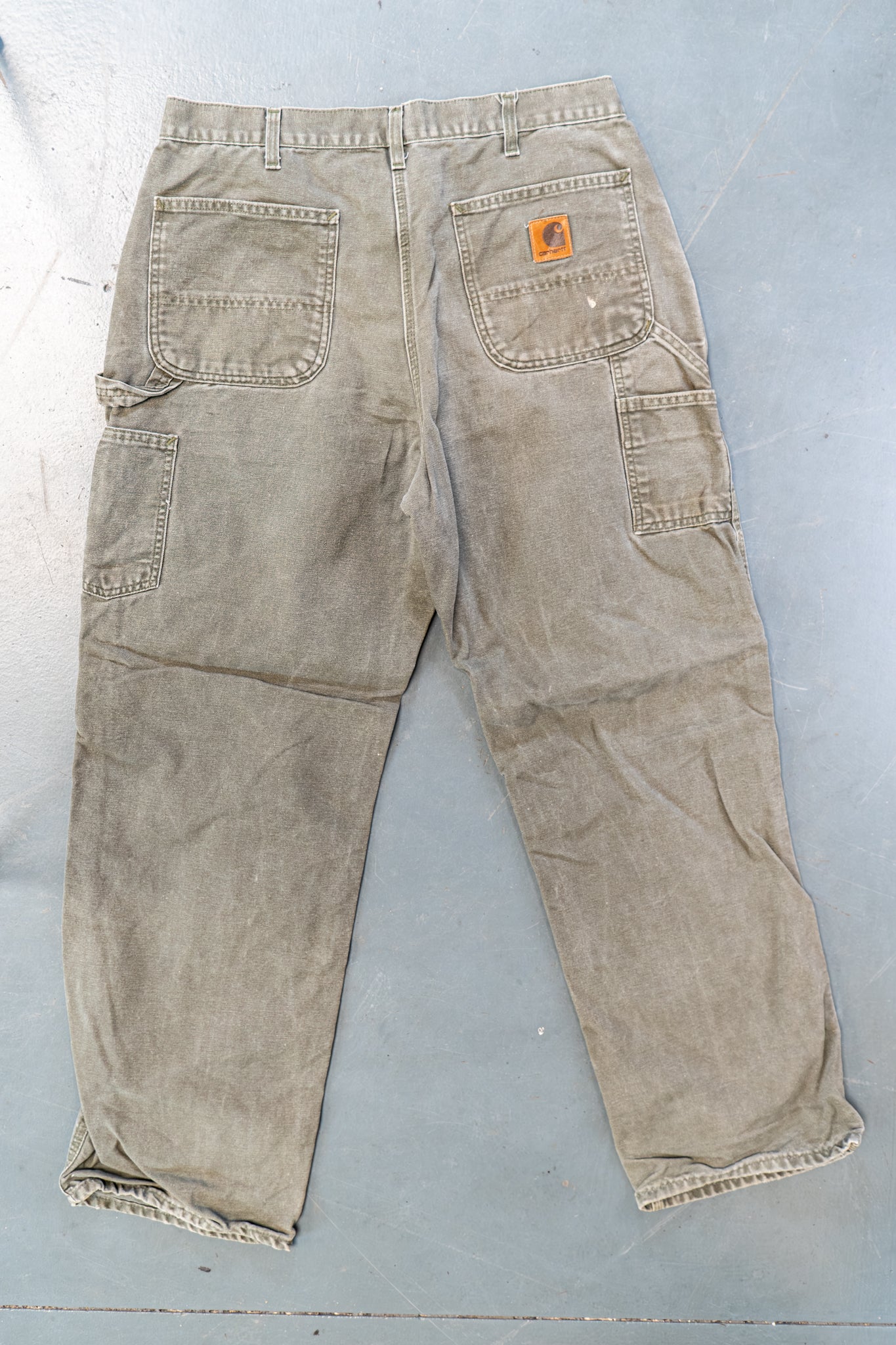 True Vintage Carhartt Carpenter Trousers – Green, w34,L31 Regular (1990s)